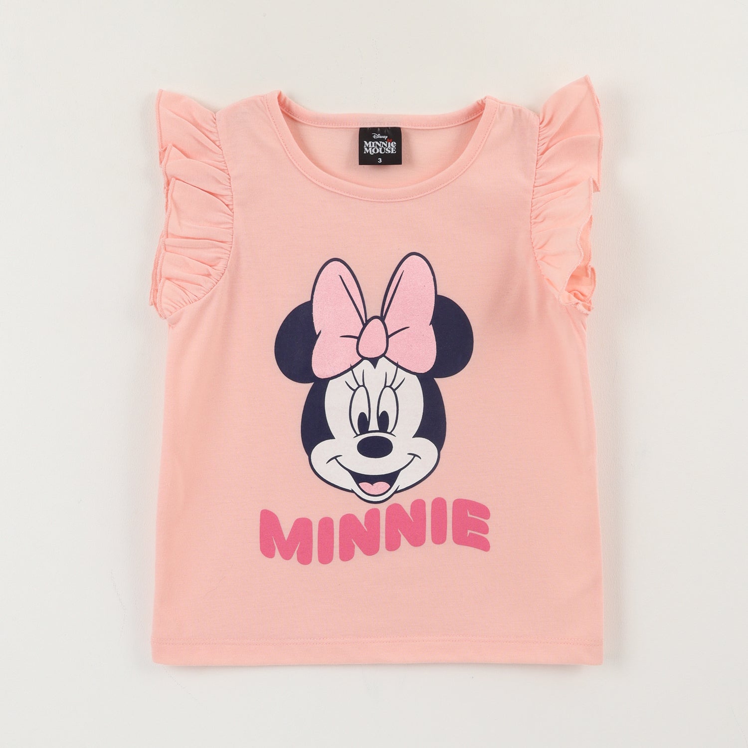 Polera Sin Manga Niña Damasco Minnie Mouse Disney