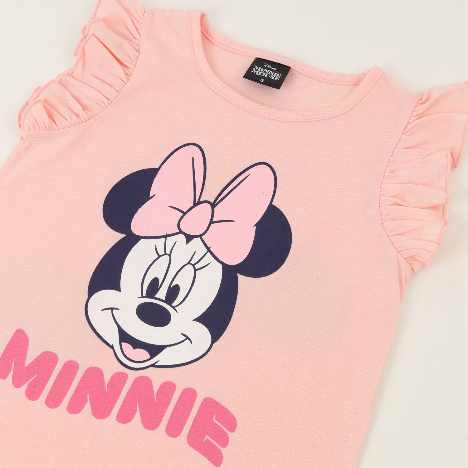 Polera Sin Manga Niña Damasco Minnie Mouse Disney