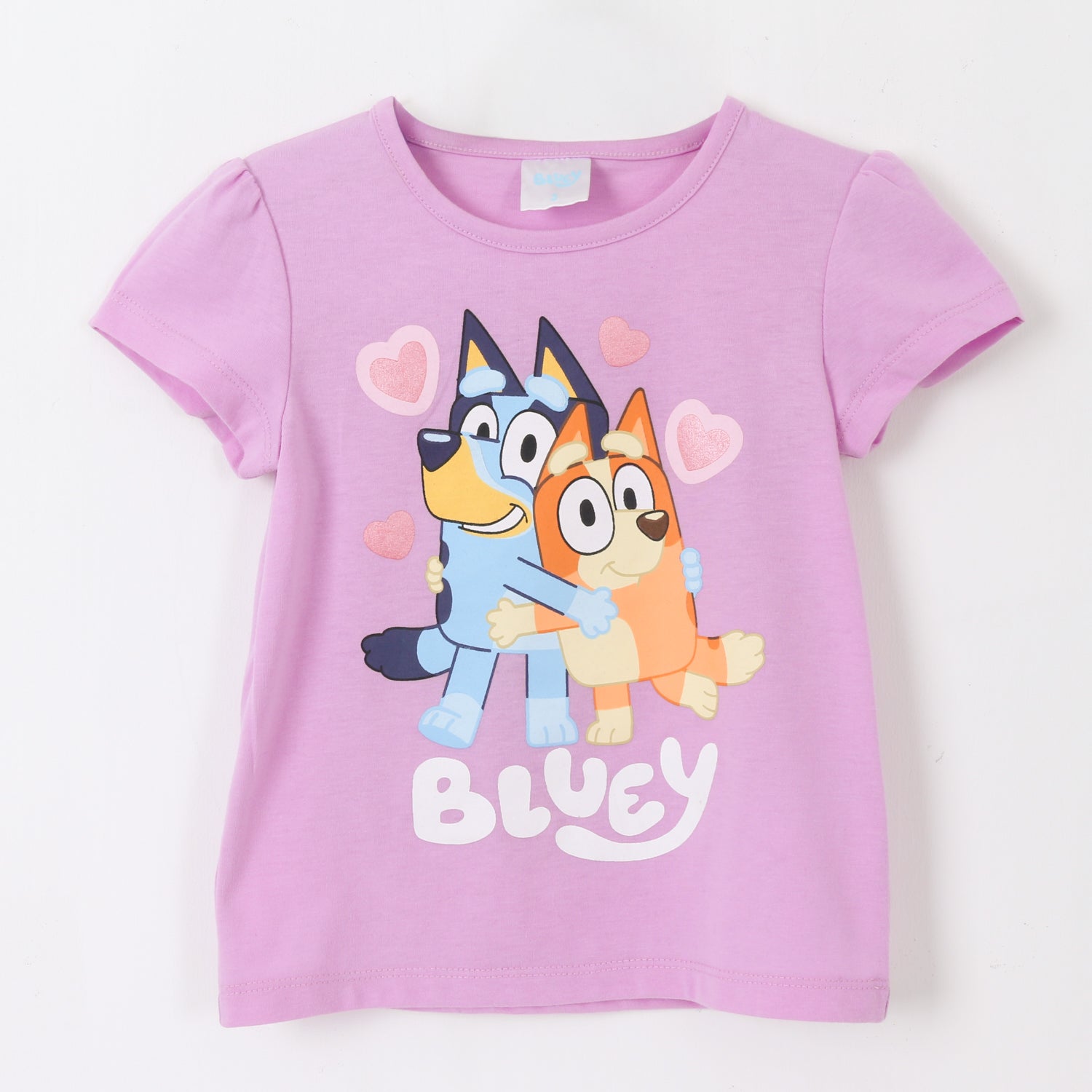 Polera Manga Corta Niña Blanco Mesa Bluey