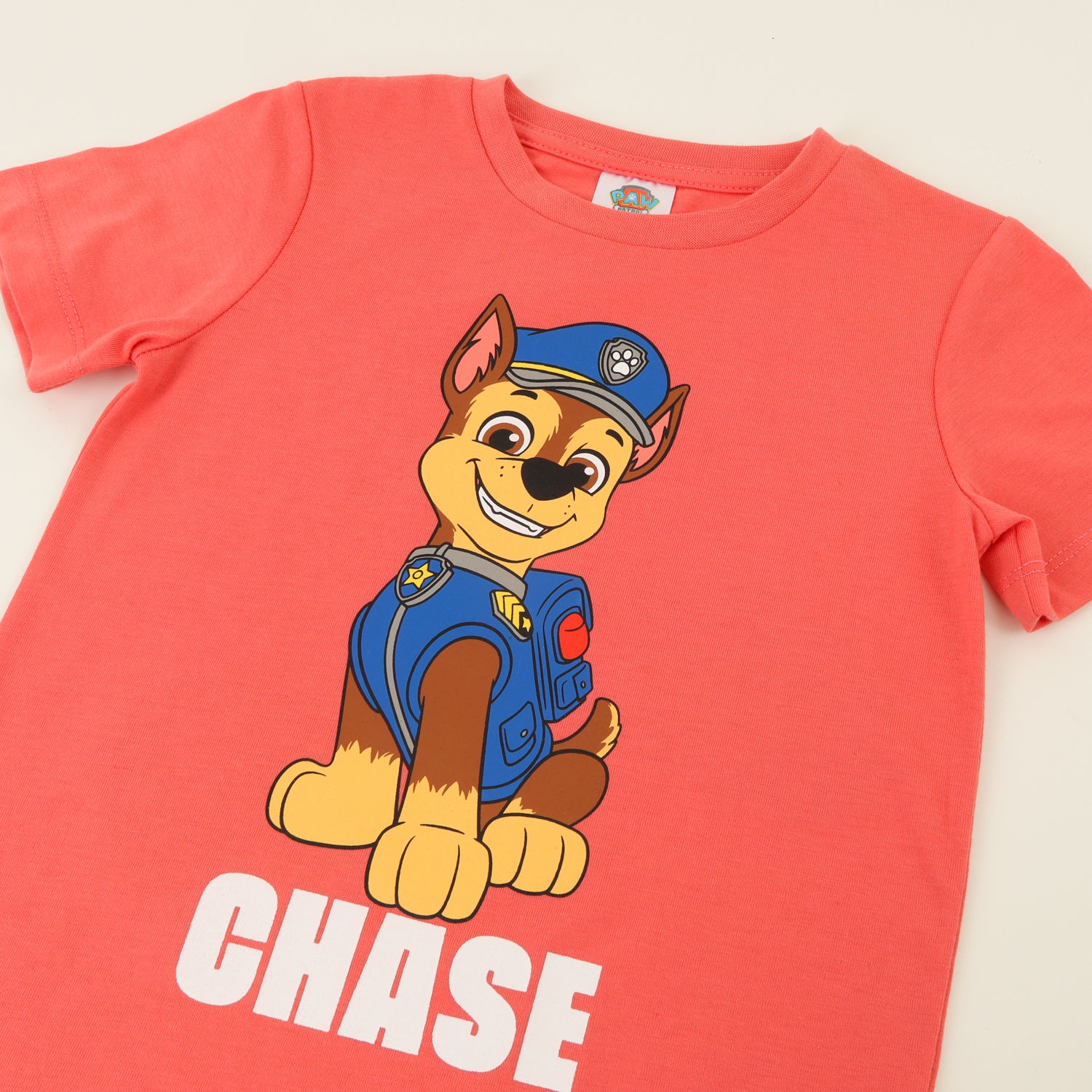 Polera Manga Corta Niño Rojo Chase Pose Paw Patrol