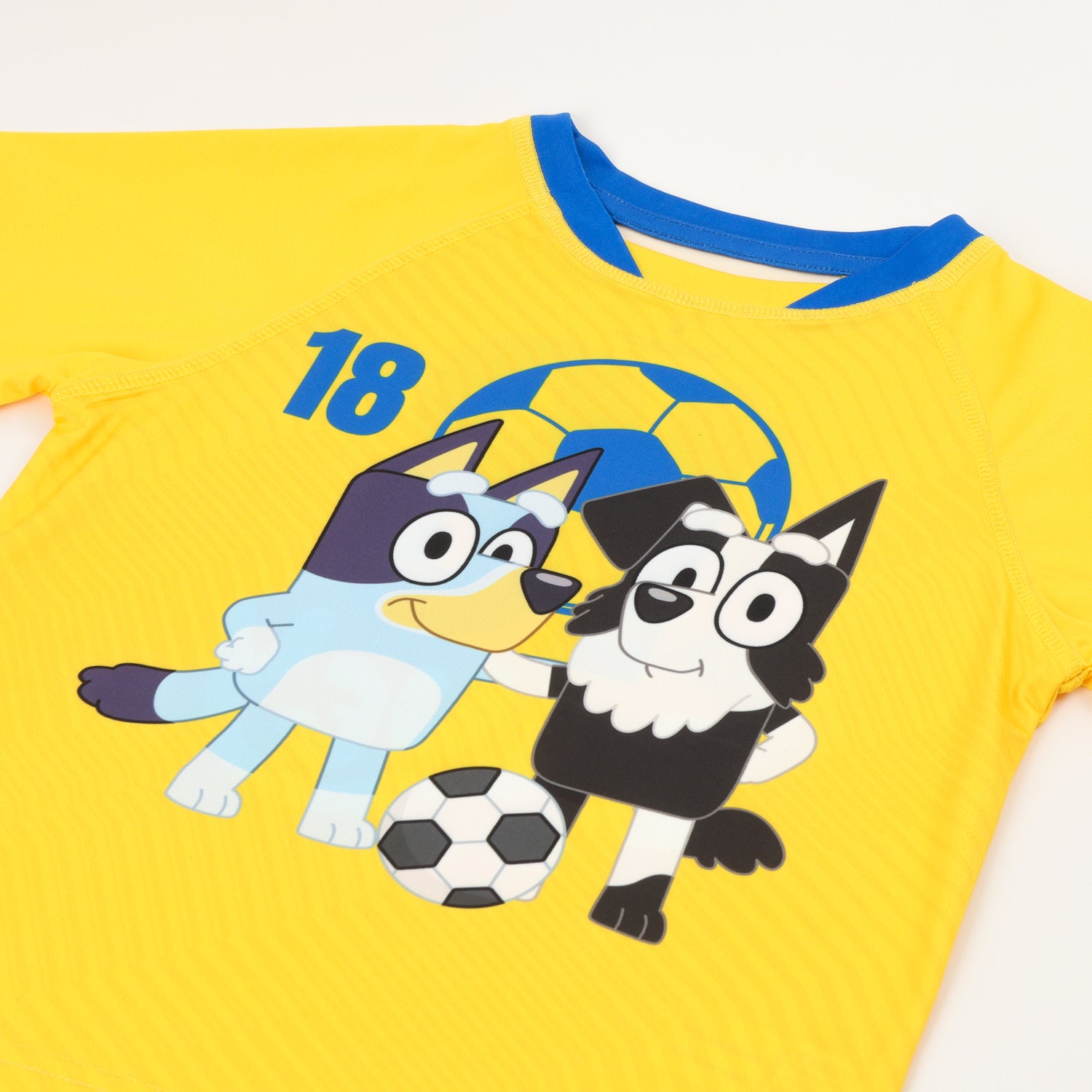 Polera Manga Corta Niño Amarillo Fútbol Bluey