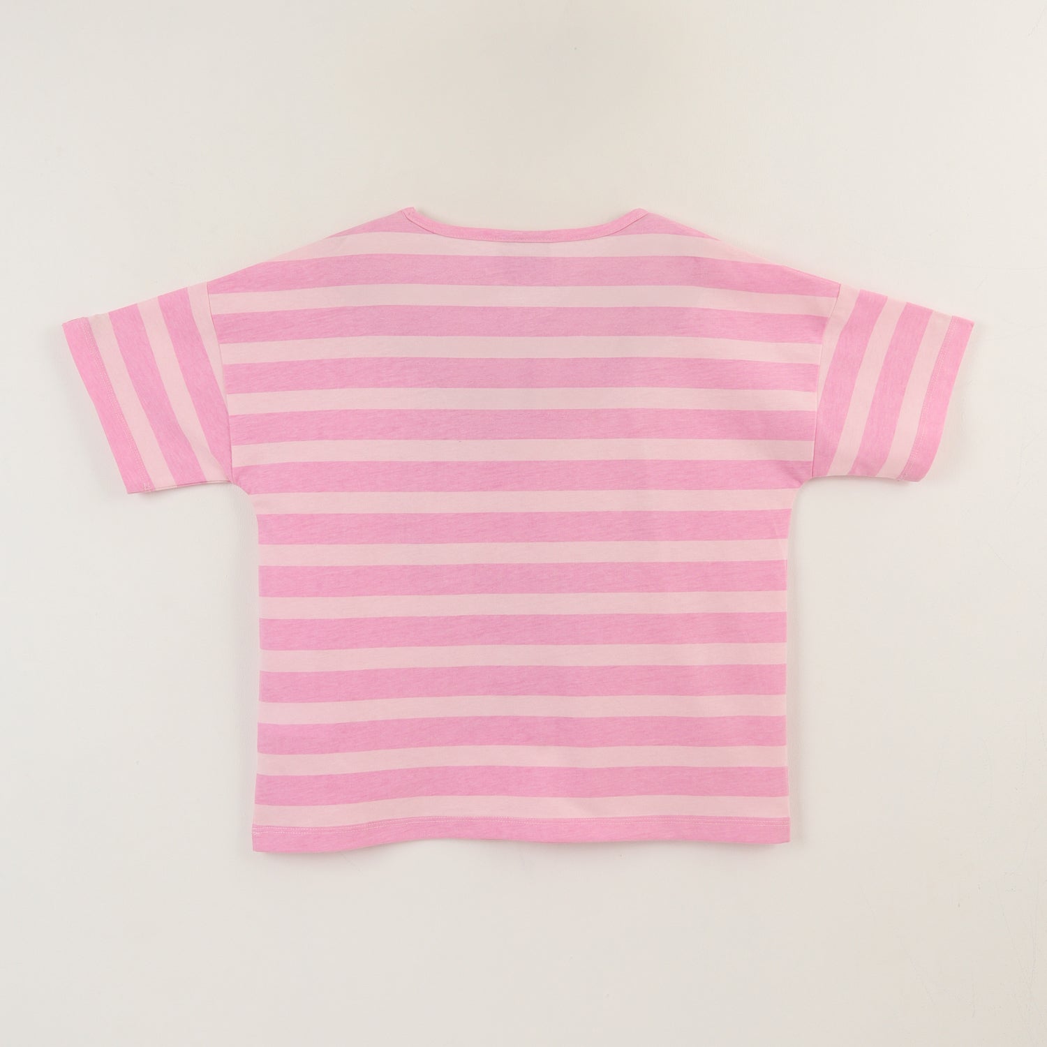 Polera Manga Corta Niña Rosado Rayas Hello Kitty