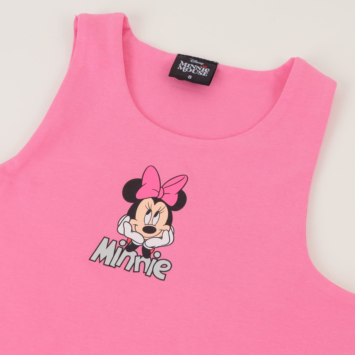 Polera Sin Manga Niña Rosado Minnie Mouse Disney