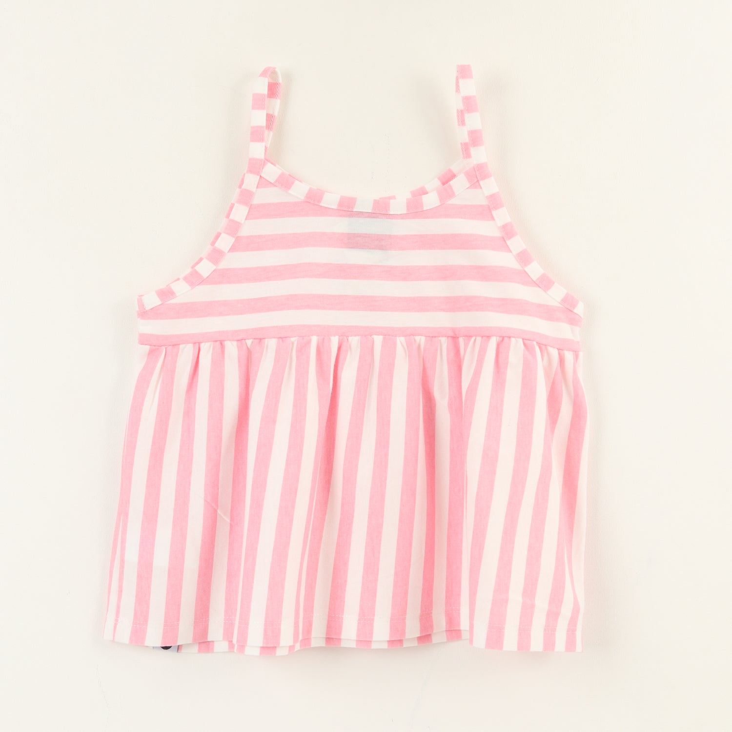 Polera Sin Manga Niña Rosado Rayas Minnie Mouse Disney