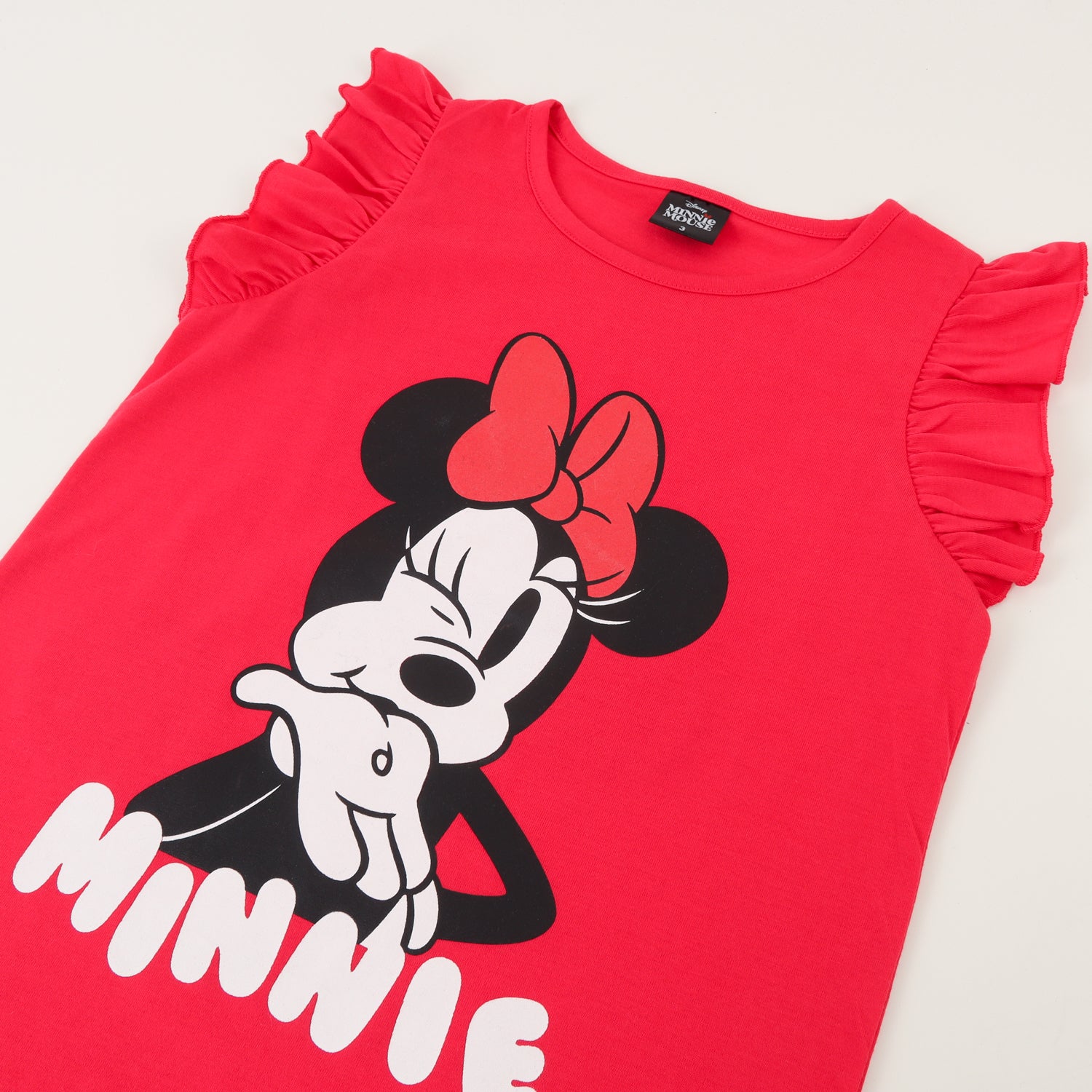 Polera Sin Manga Niña Rojo Minnie Kiss Disney