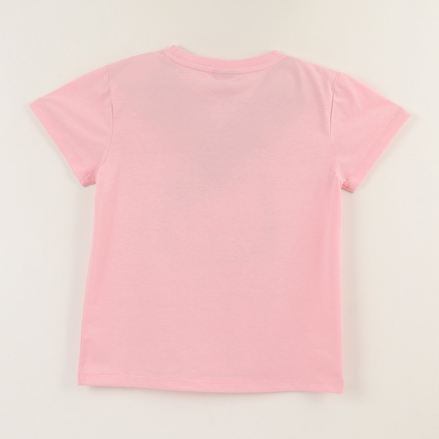 Polera Manga Corta Niña Rosado Face Hello Kitty