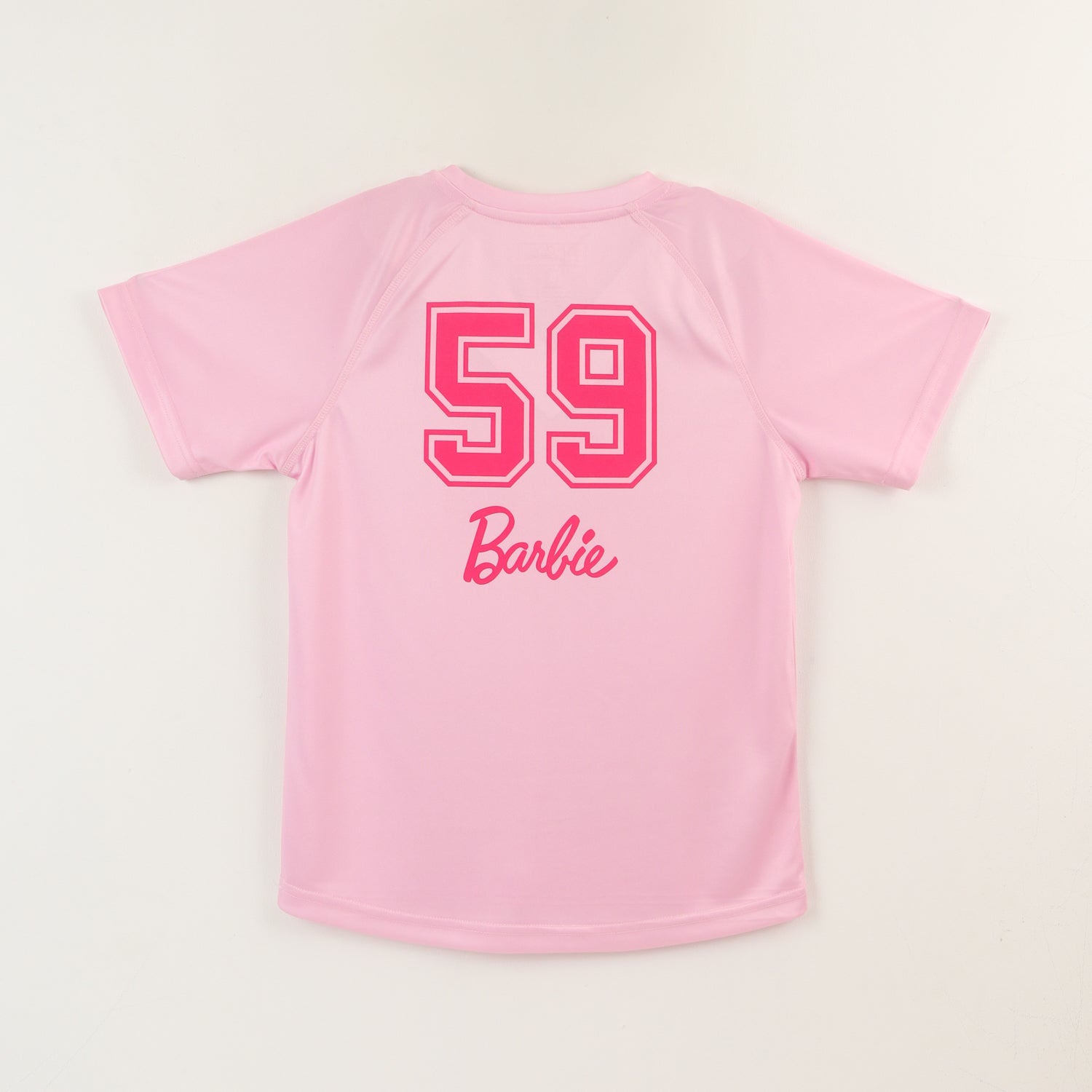 Polera Manga Corta Niña Rosado Fútbol Barbie
