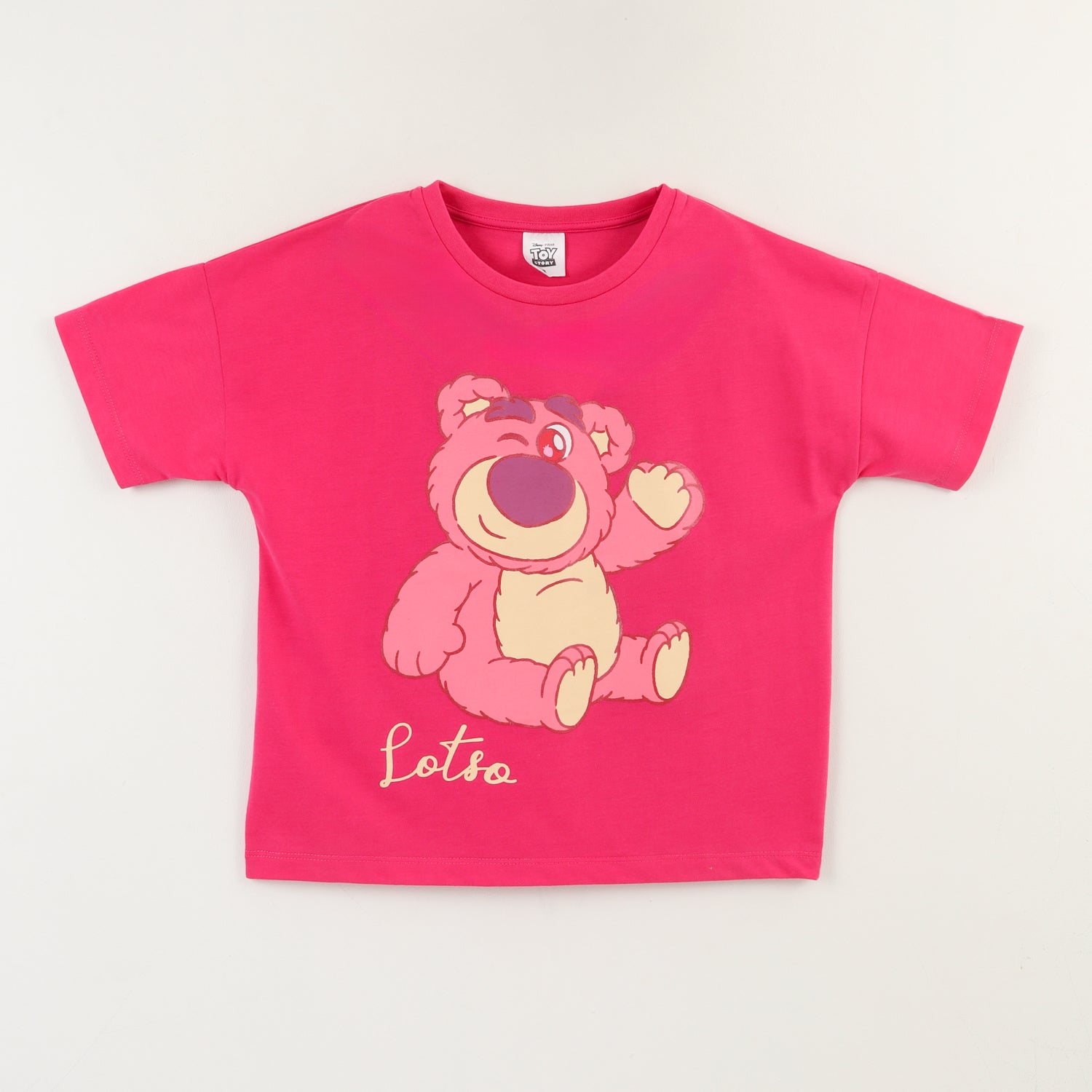 Polera Manga Corta Niña Fucsia Lotso Toy Story Disney