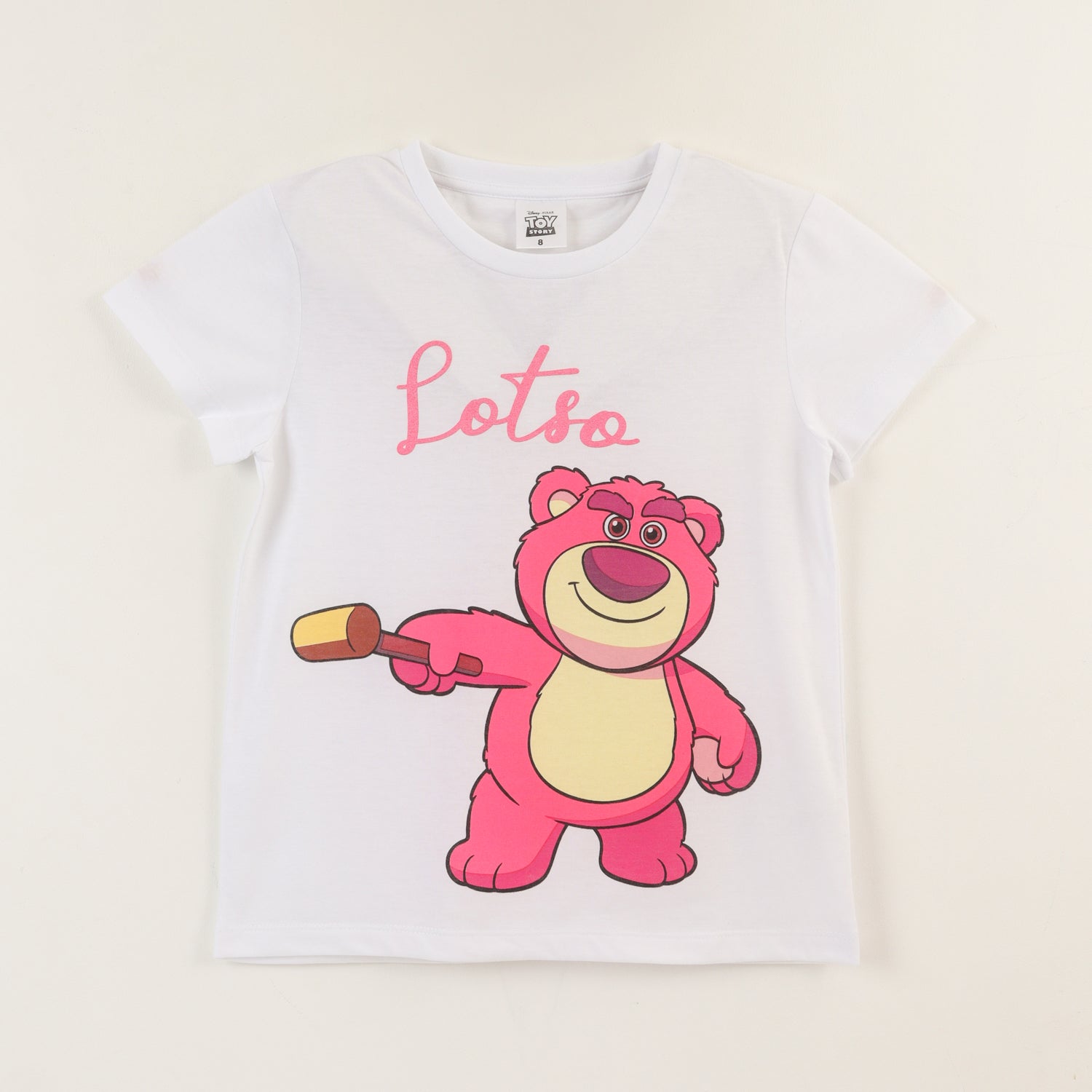 Polera Manga Corta Niña Blanco Lotso Toy Story Disney