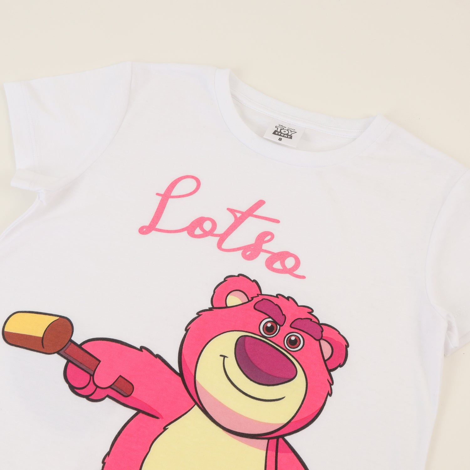 Polera Manga Corta Niña Blanco Lotso Toy Story Disney