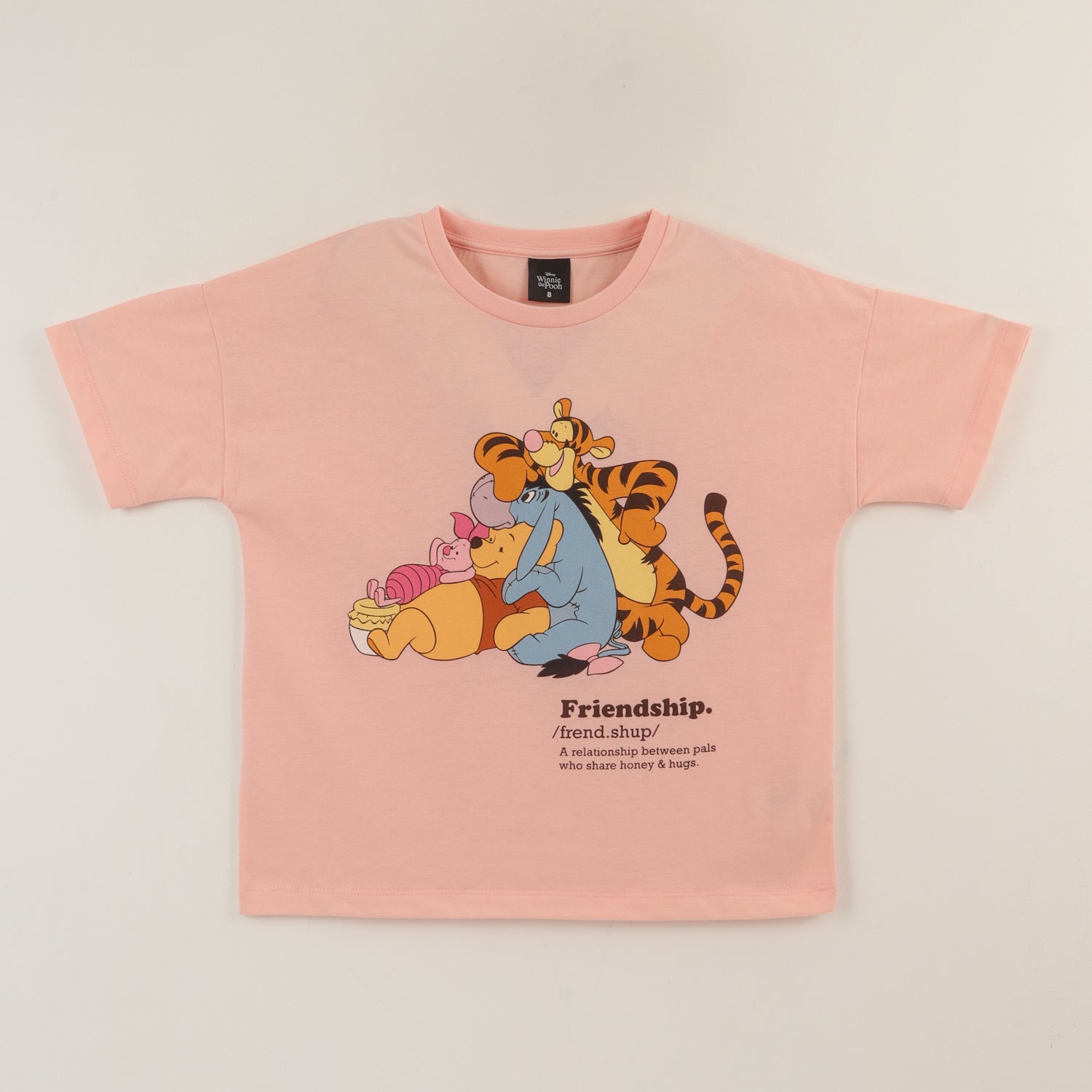 Polera Manga Corta Niña Rosado Winnie & Friends Disney
