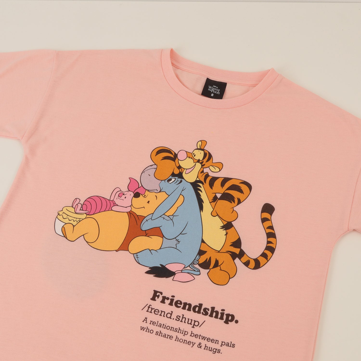 Polera Manga Corta Niña Rosado Winnie & Friends Disney
