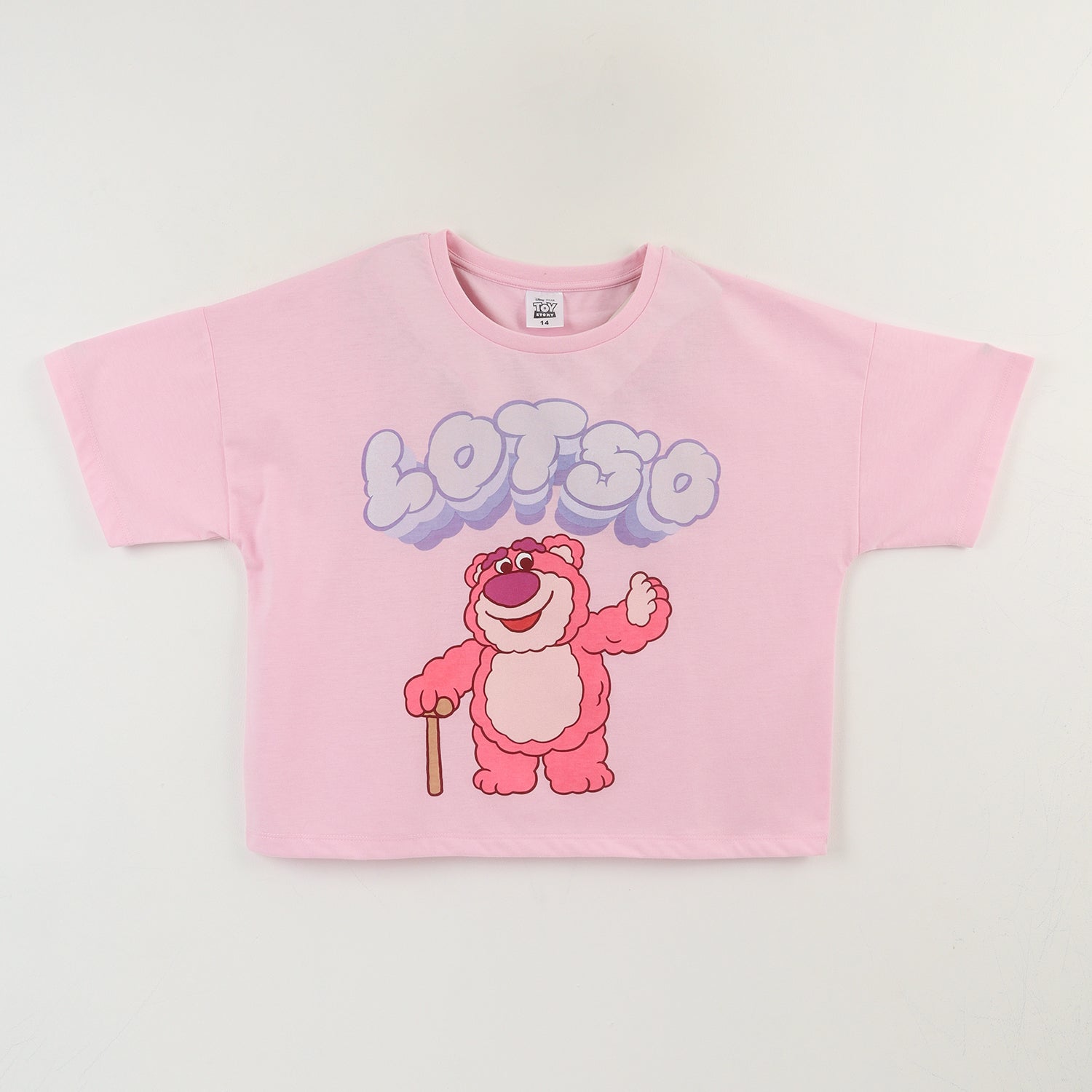 Polera Manga Corta Niña Rosado Lotso Toy Story Disney