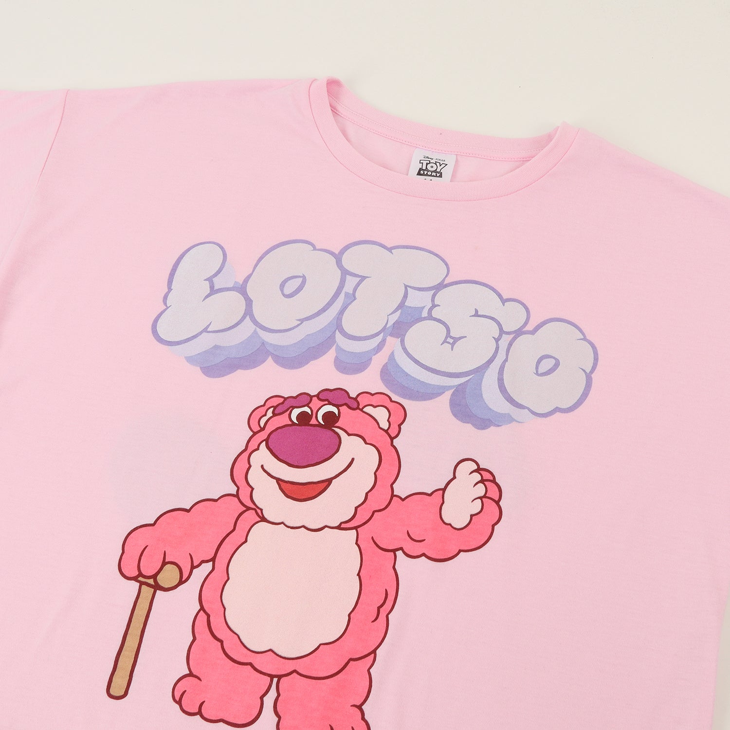 Polera Manga Corta Niña Rosado Lotso Toy Story Disney