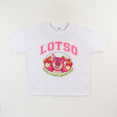 Polera Manga Corta Niña Blanco Lotso Toy Story Disney