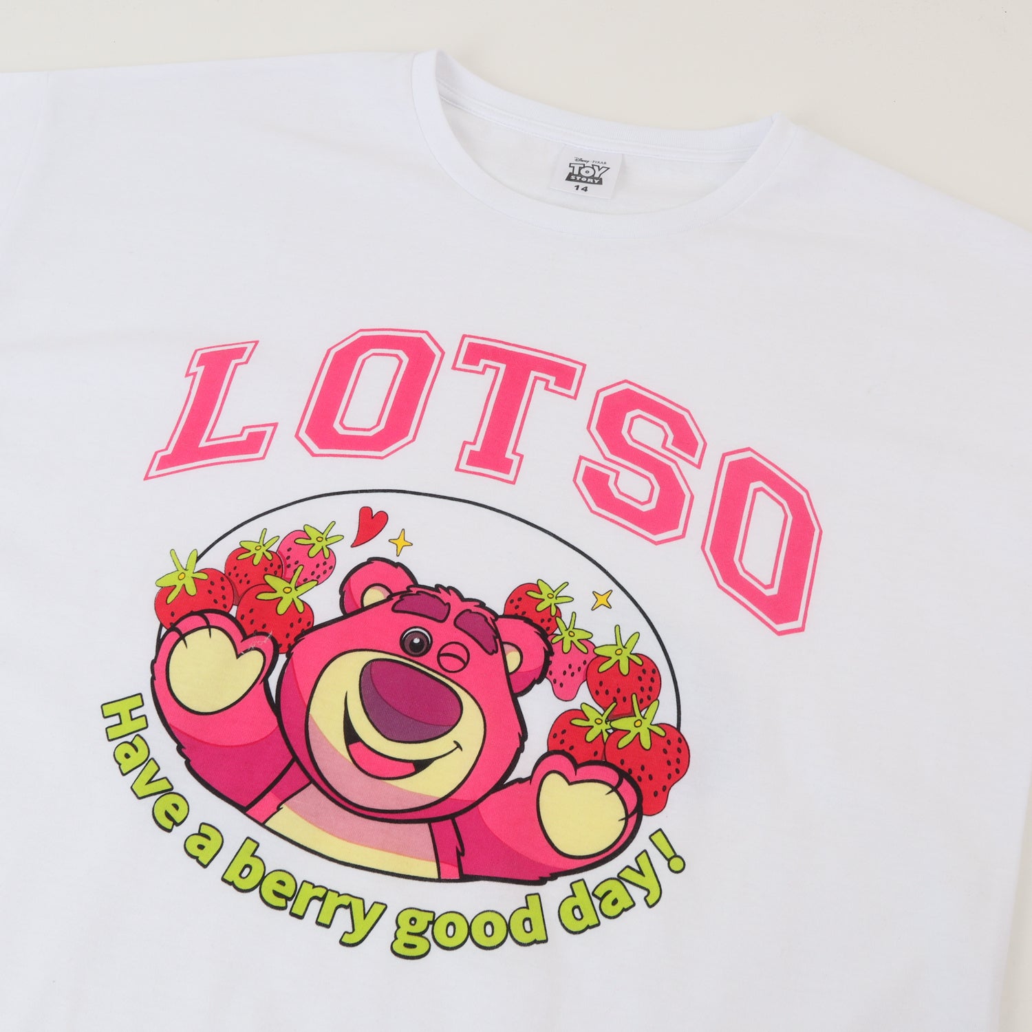 Polera Manga Corta Niña Blanco Lotso Toy Story Disney