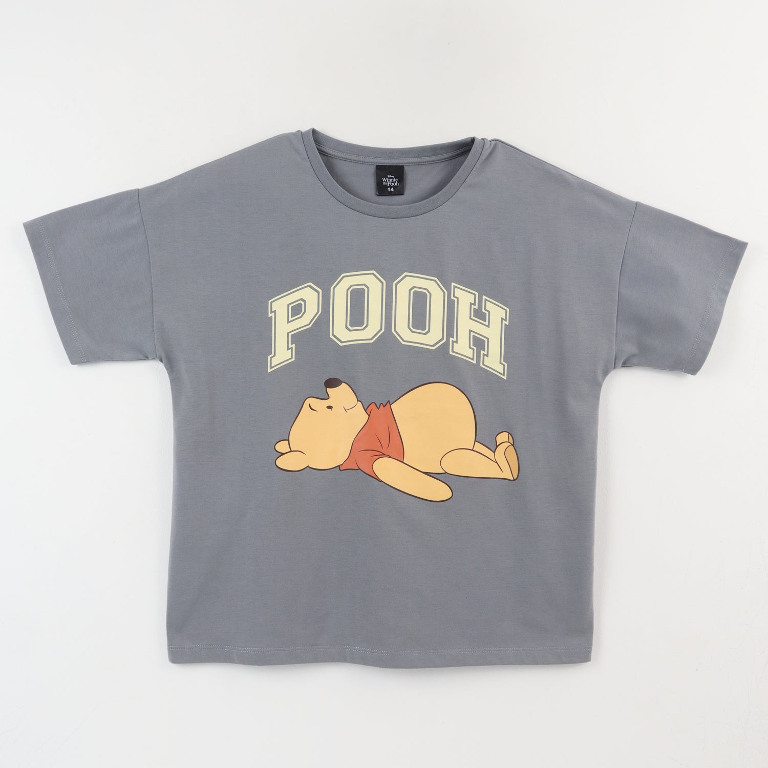 Polera Manga Corta Niña Gris Winnie The Pooh Disney
