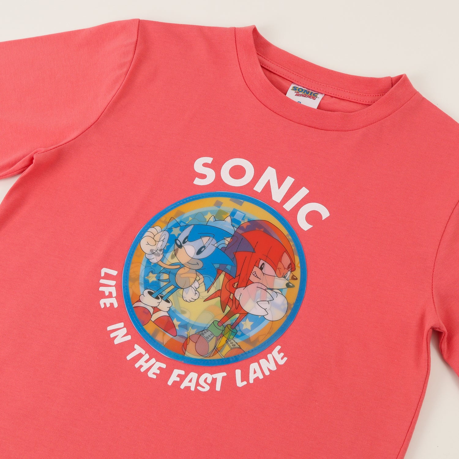 Polera Manga Corta Niño Rojo Life In The Fast Lane Sonic
