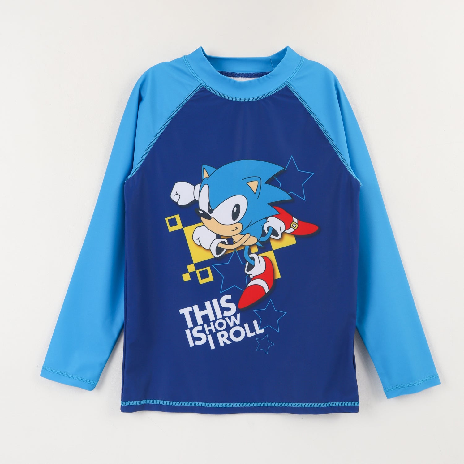 Polera UV Manga Larga Niño Azul This Is How We Roll Sonic