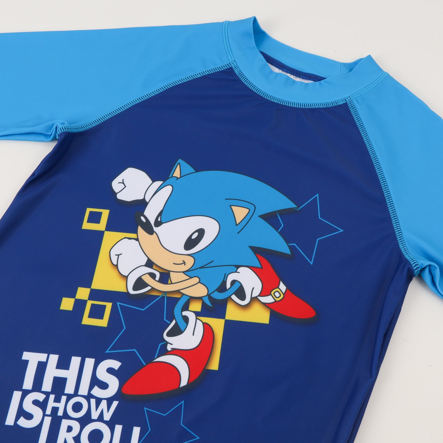 Polera UV Manga Larga Niño Azul This Is How We Roll Sonic