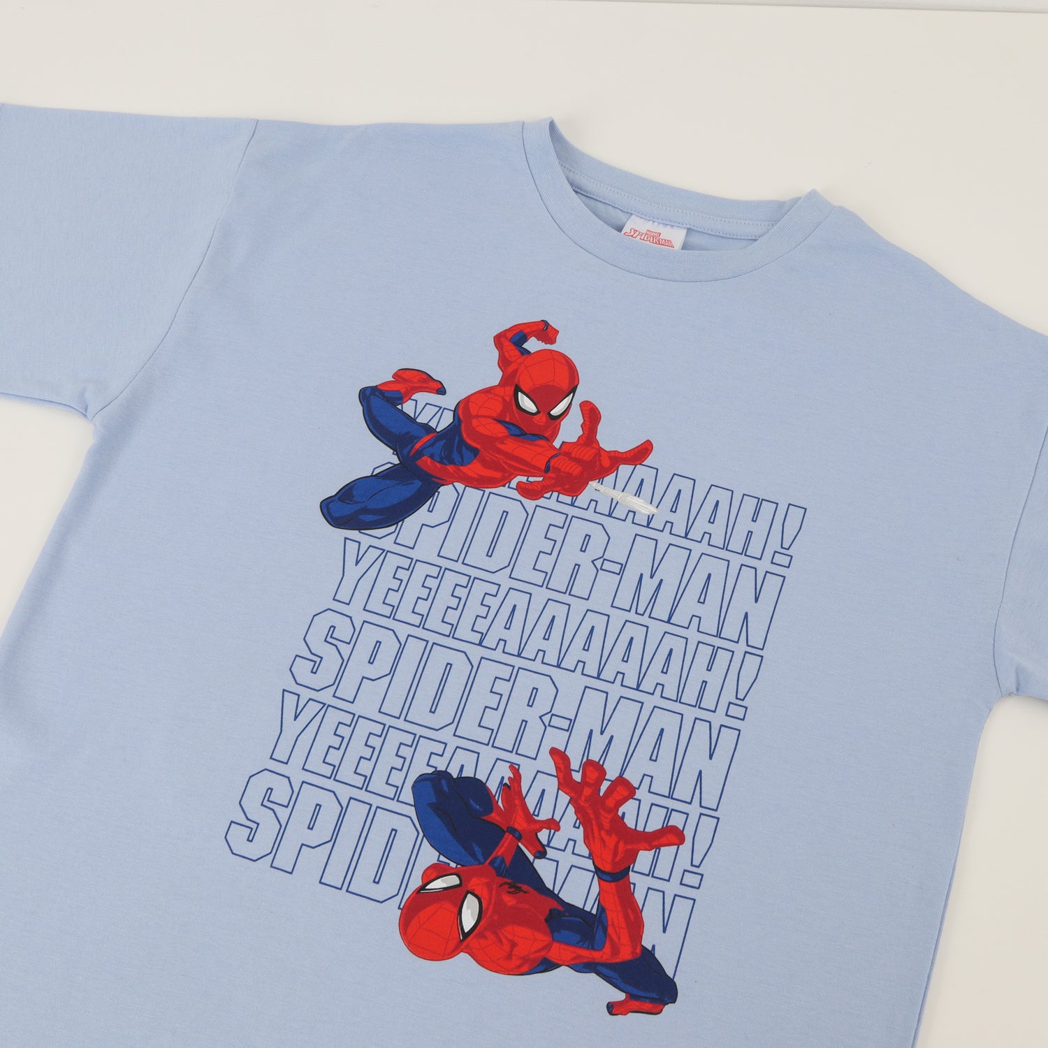 Polera Manga Corta Niño Azul Spiderman Jump Marvel