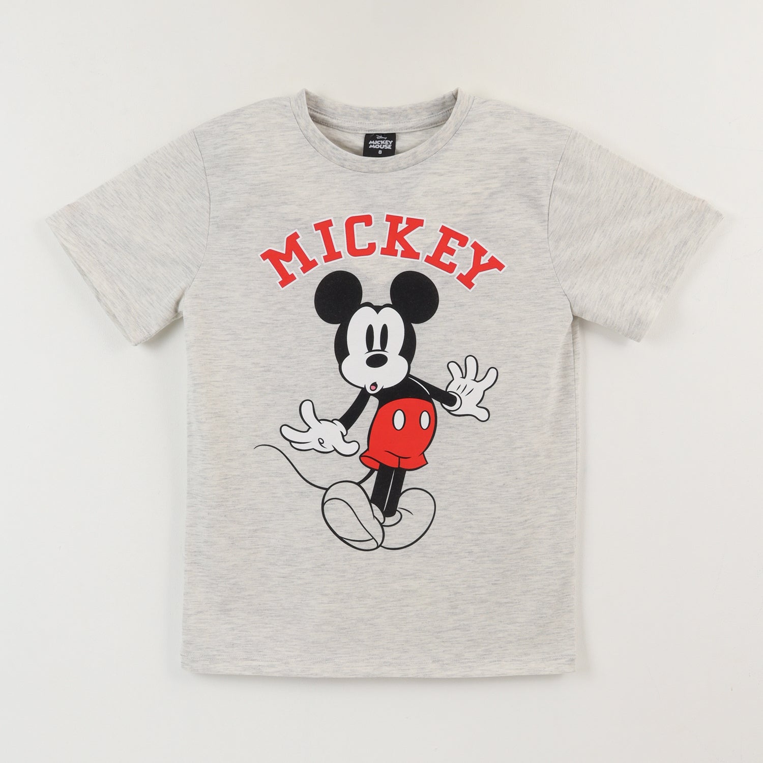 Polera Manga Corta Niño Gris Mickey Mouse Surprise Disney