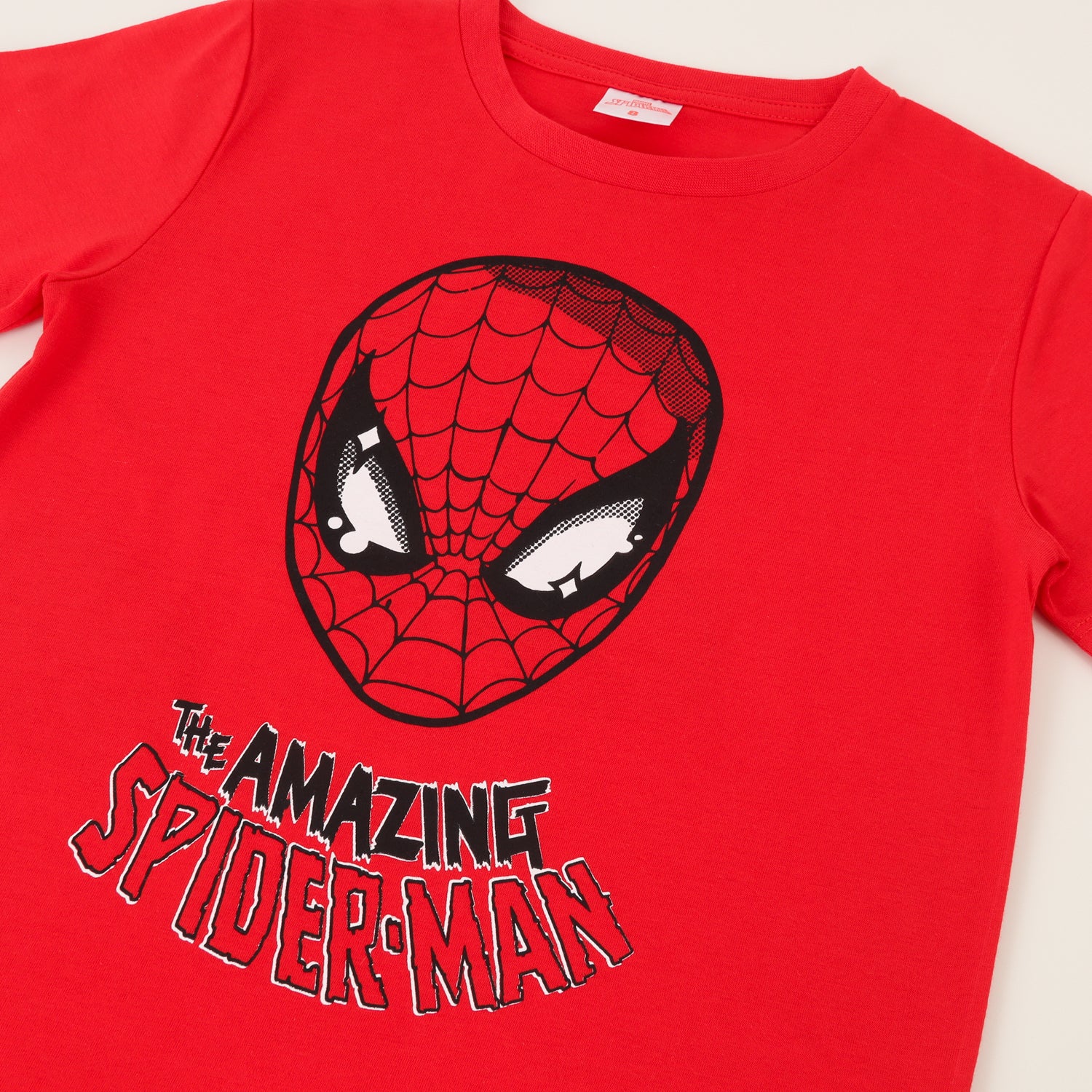 Polera Manga Corta Niño Rojo Mesa Spiderman Marvel