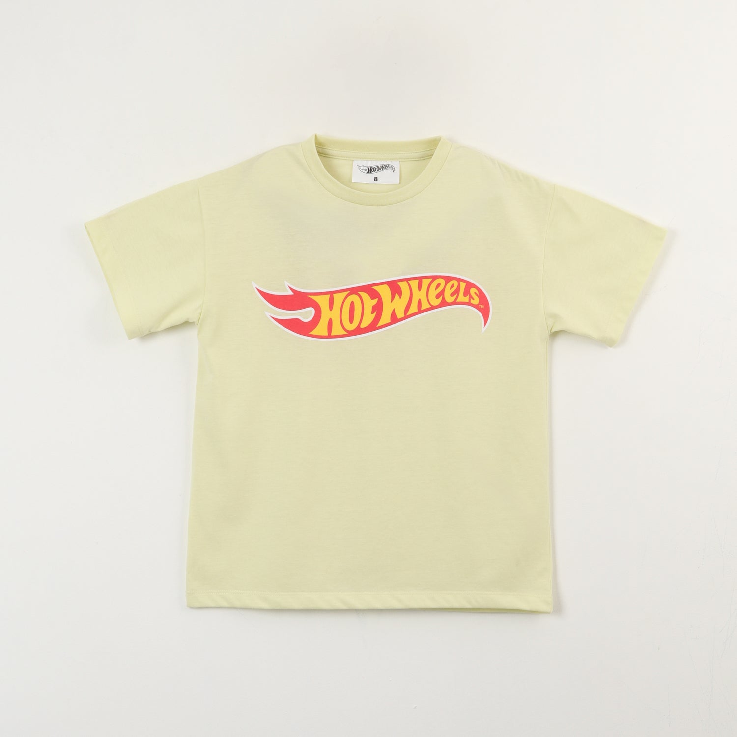 Polera Manga Corta Niño Amarillo Logo Hot Wheels