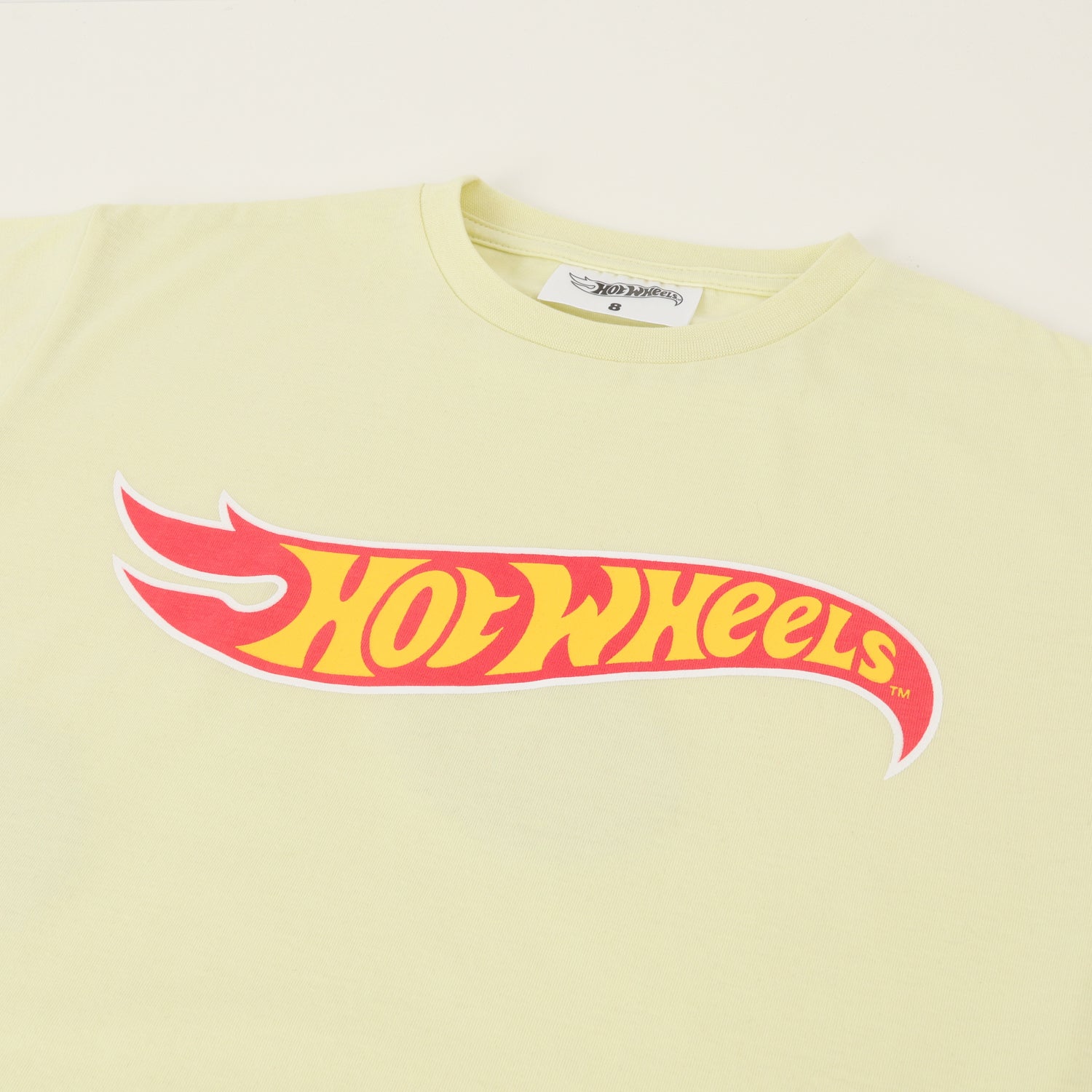 Polera Manga Corta Niño Amarillo Logo Hot Wheels