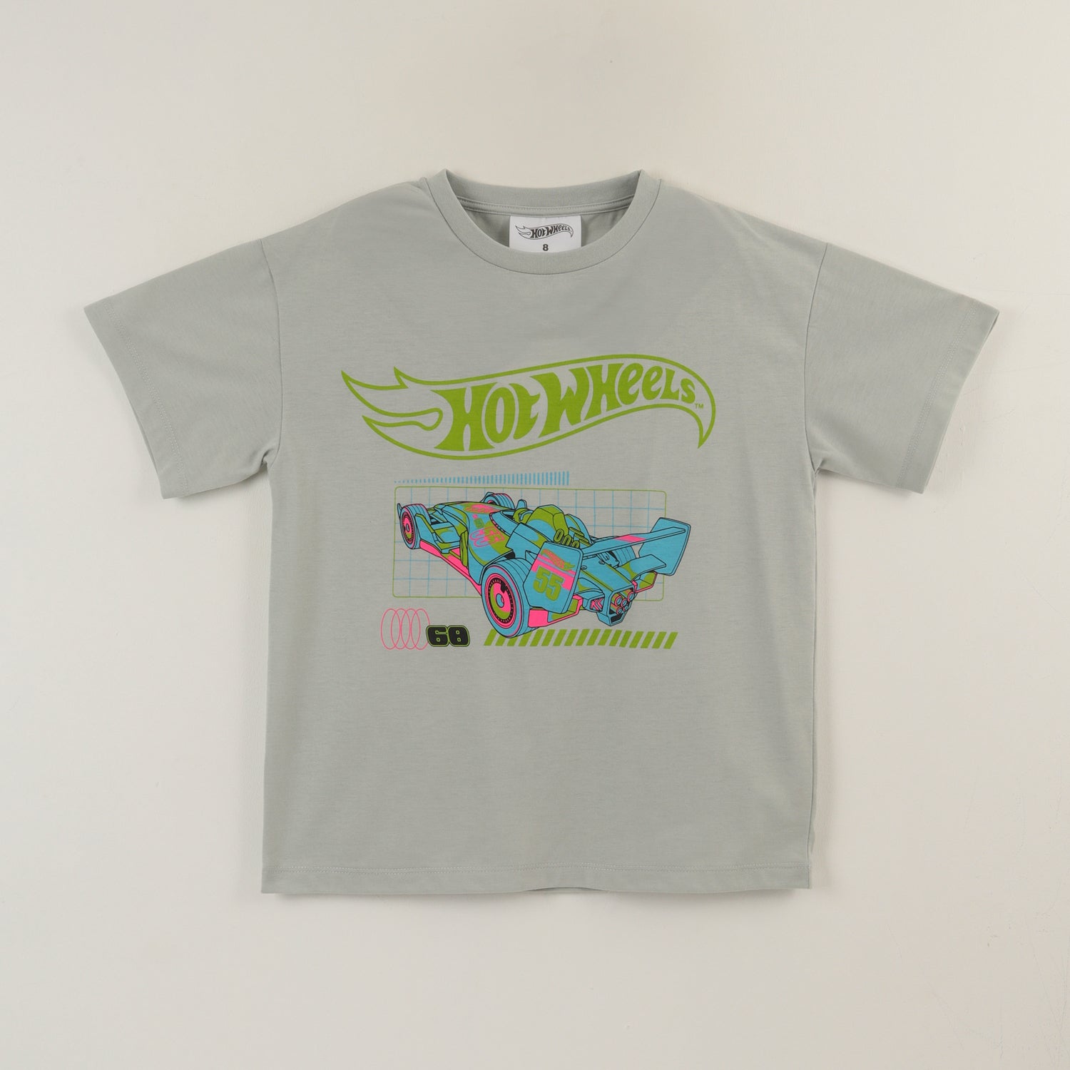 Polera Manga Corta Niño Gris Logo Hot Wheels