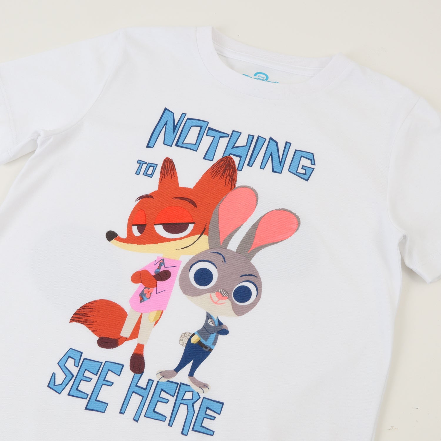 Polera Manga Corta Niño Blanco Nick & Hopps Zootopia Disney