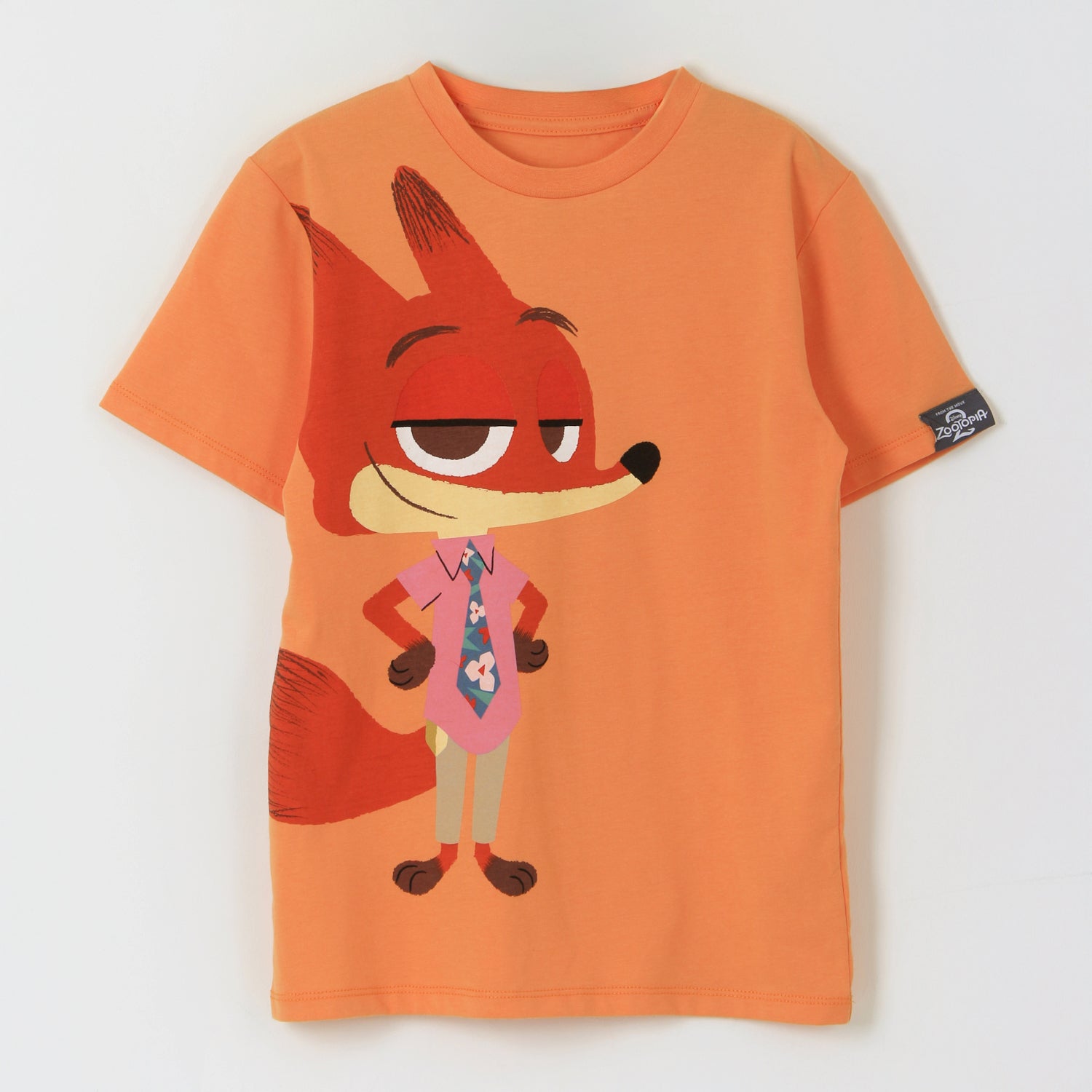Polera Manga Corta Niño Naranja Nick Zootopia