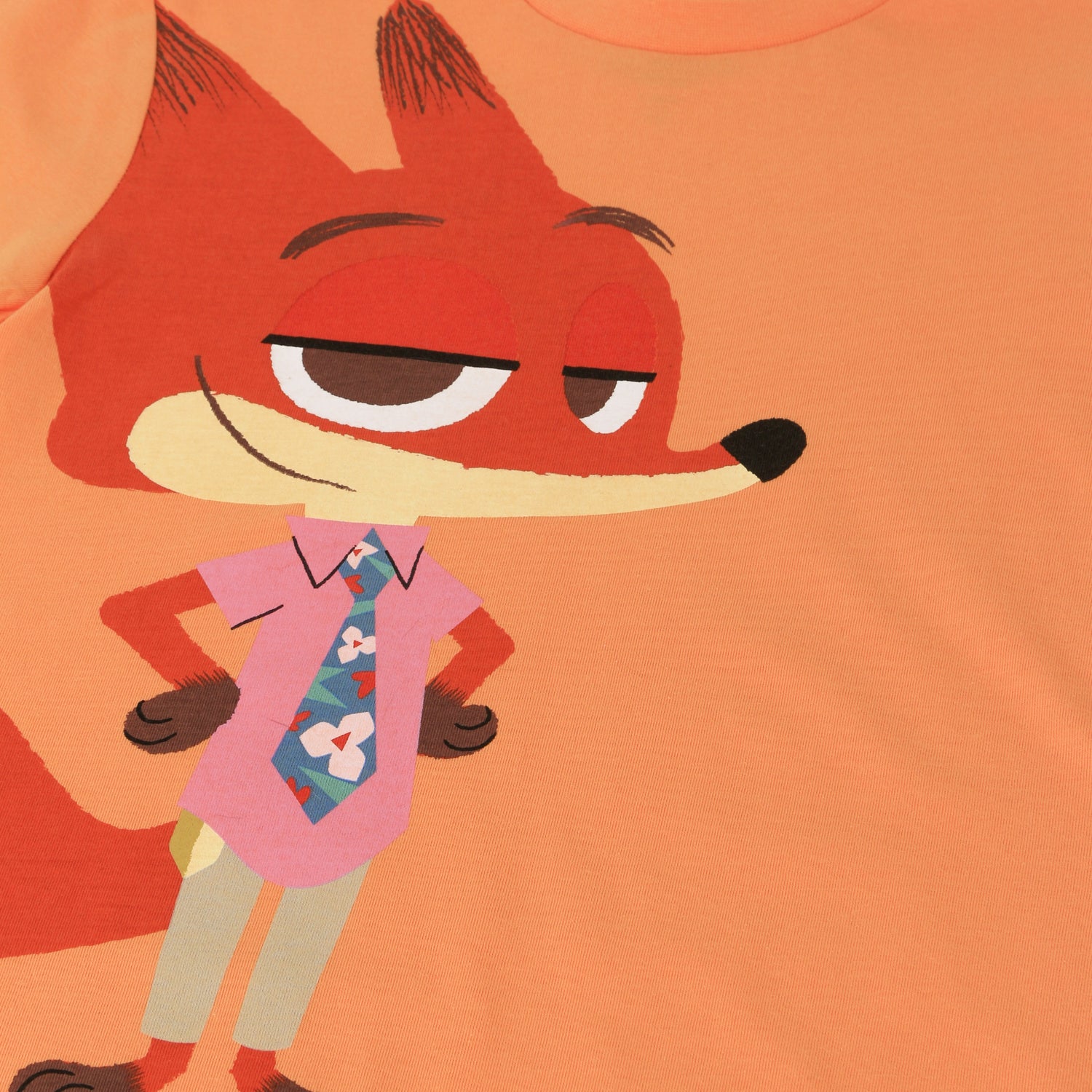 Polera Manga Corta Niño Naranja Nick Zootopia