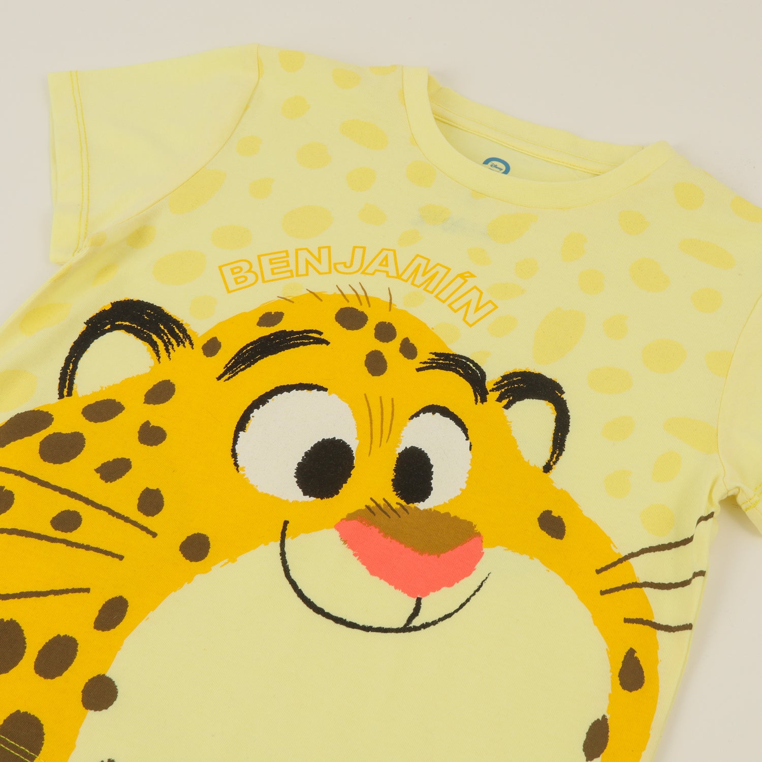 Polera Manga Corta Niña Amarillo Benjamin Zootopia Disney
