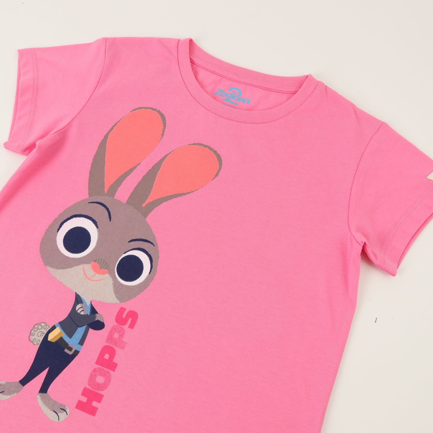 Polera Manga Corta Niña Rosado Juddy Hopps Zootopia Disney
