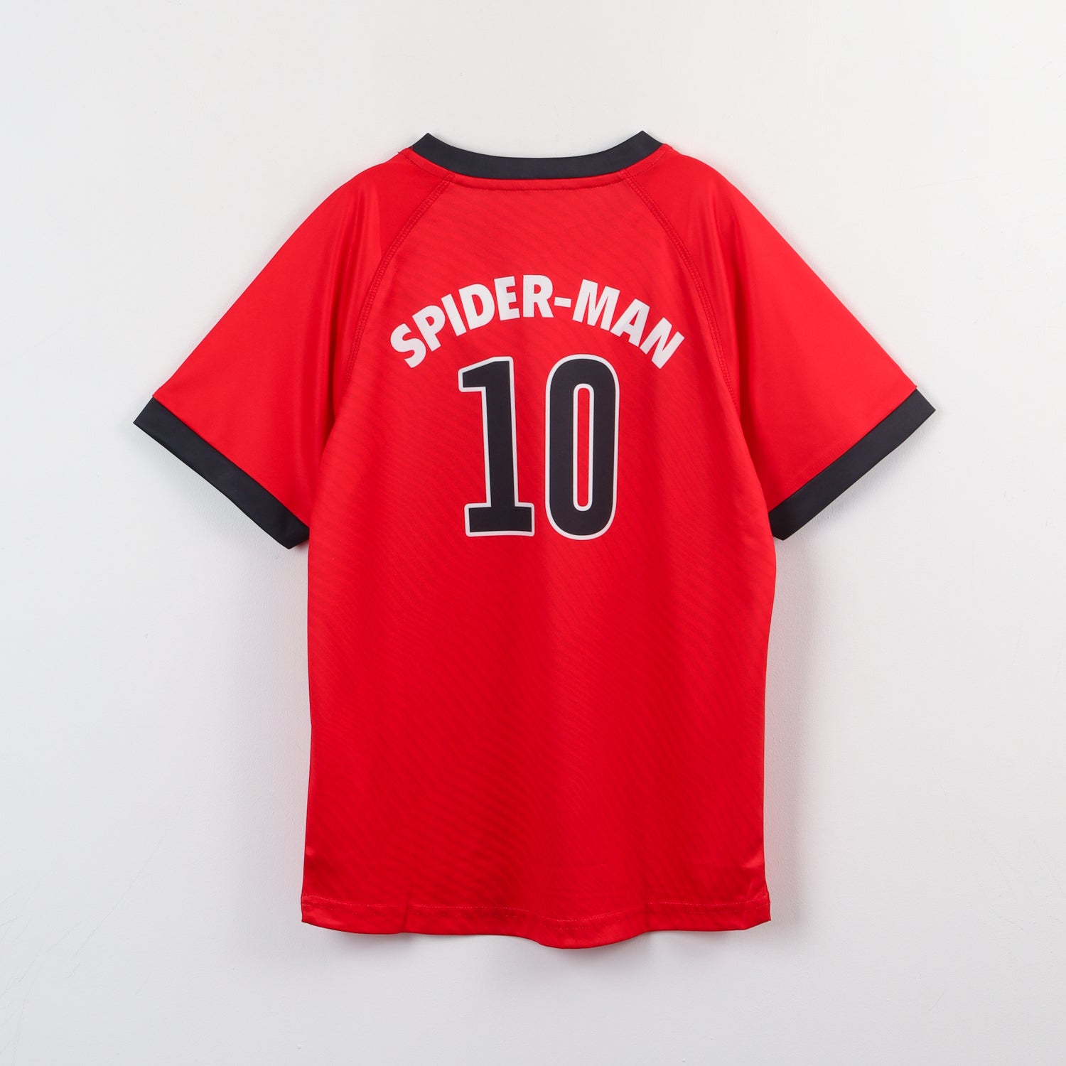 Polera Manga Corta Niño Rojo Fútbol Spiderman Marvel