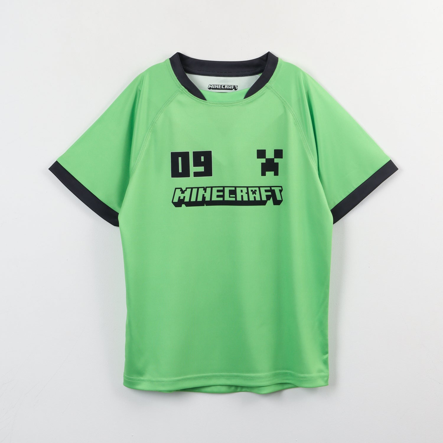 Polera Manga Corta Niño Verde Fútbol Minecraft