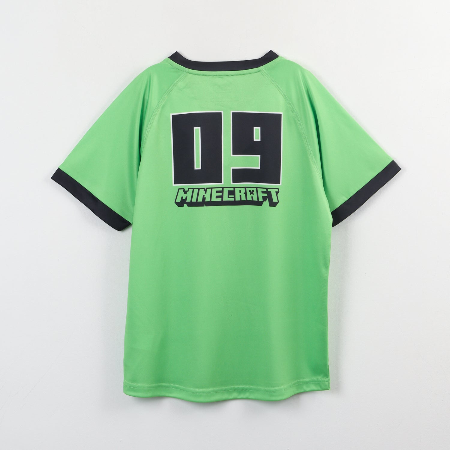 Polera Manga Corta Niño Verde Fútbol Minecraft