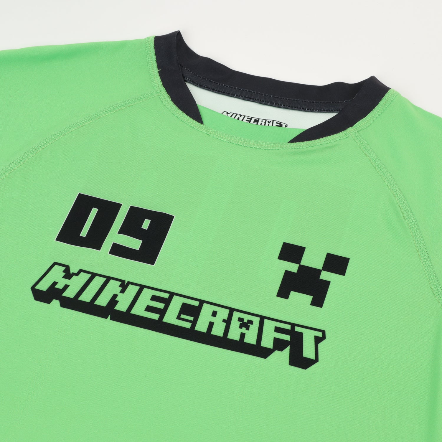 Polera Manga Corta Niño Verde Fútbol Minecraft