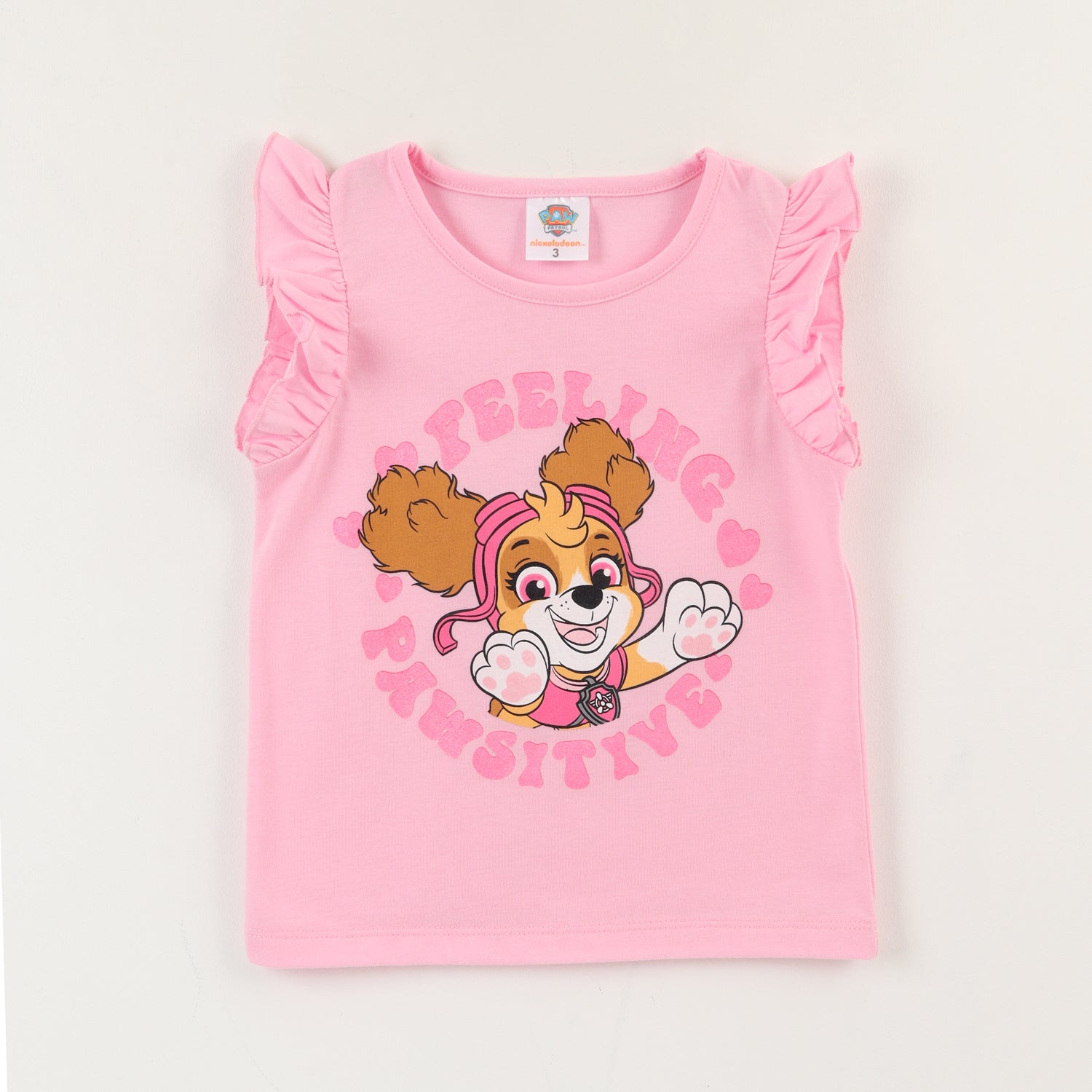 Polera Sin Manga Niña Rosa Skye Feeling Pawsitive Paw Patrol