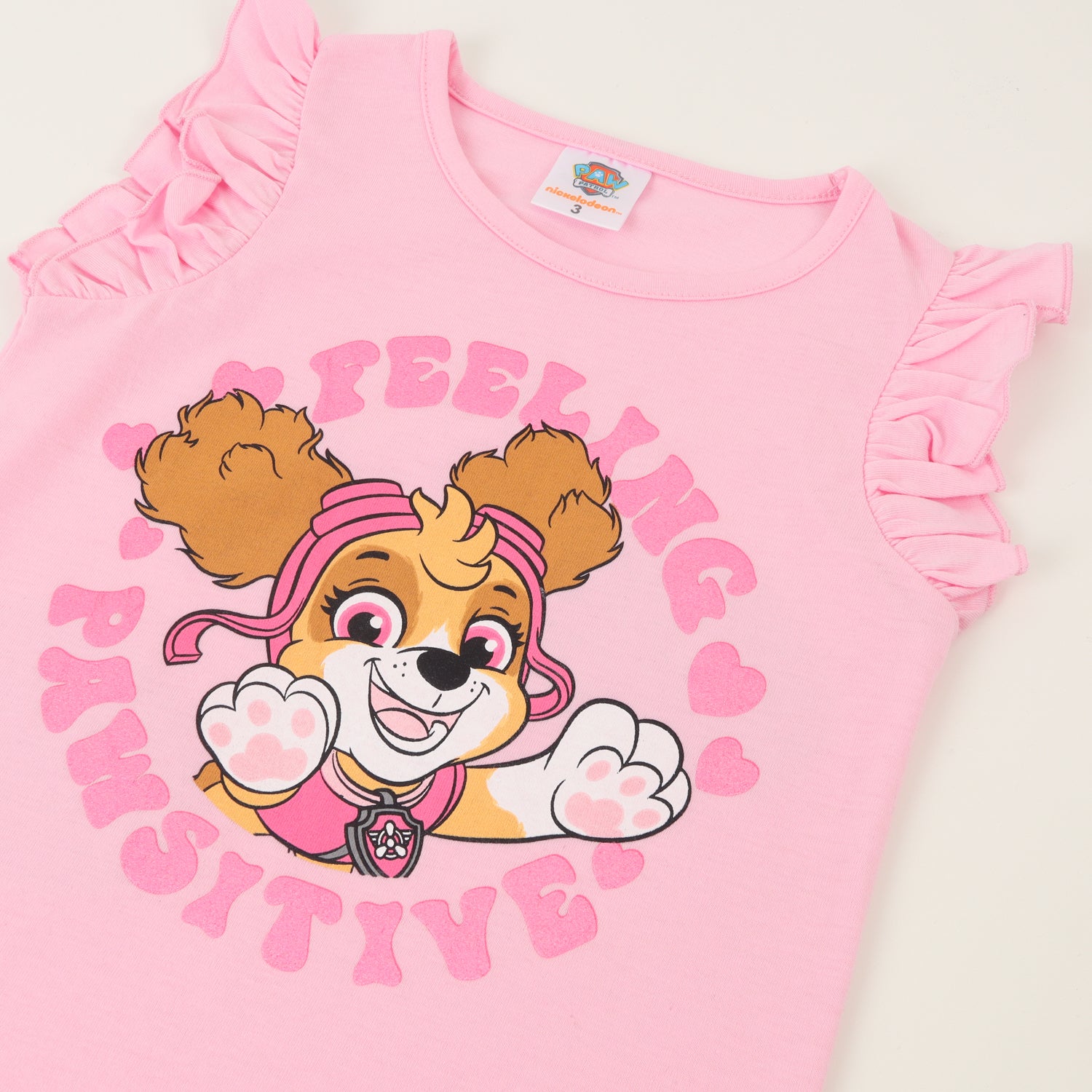 Polera Sin Manga Niña Rosa Skye Feeling Pawsitive Paw Patrol