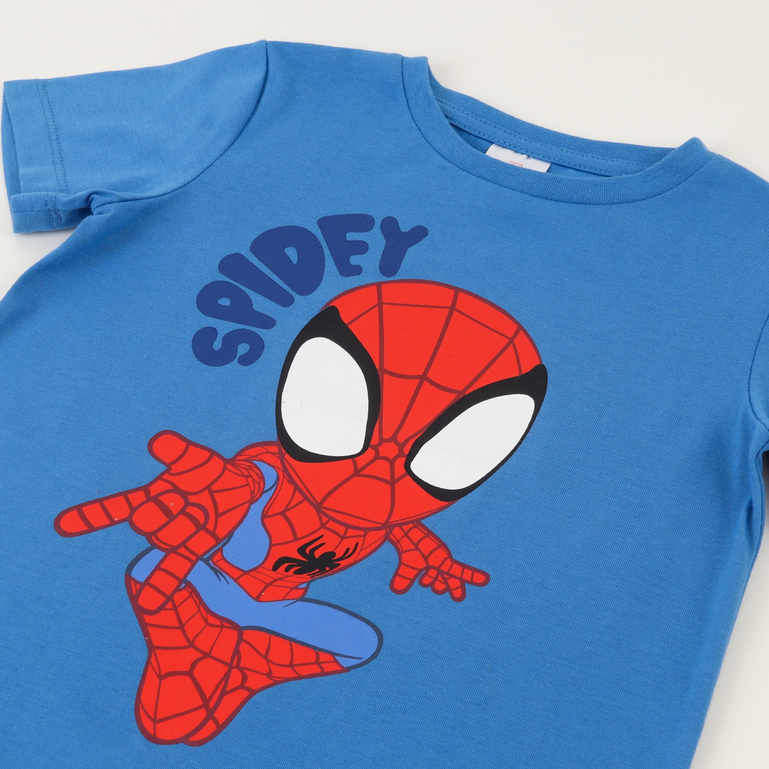 Polera Manga Corta Niño Azul Spidey Pose Marvel