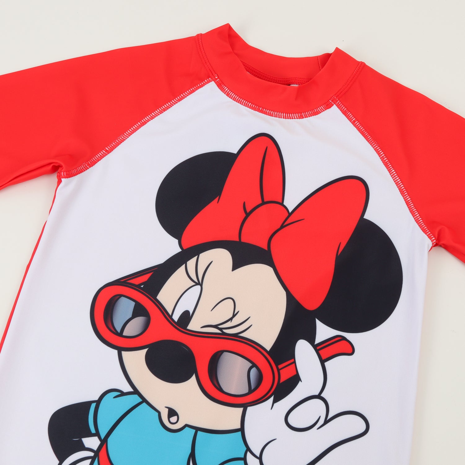 Polera UV Manga Larga Niña Blanco Minnie Mouse Disney