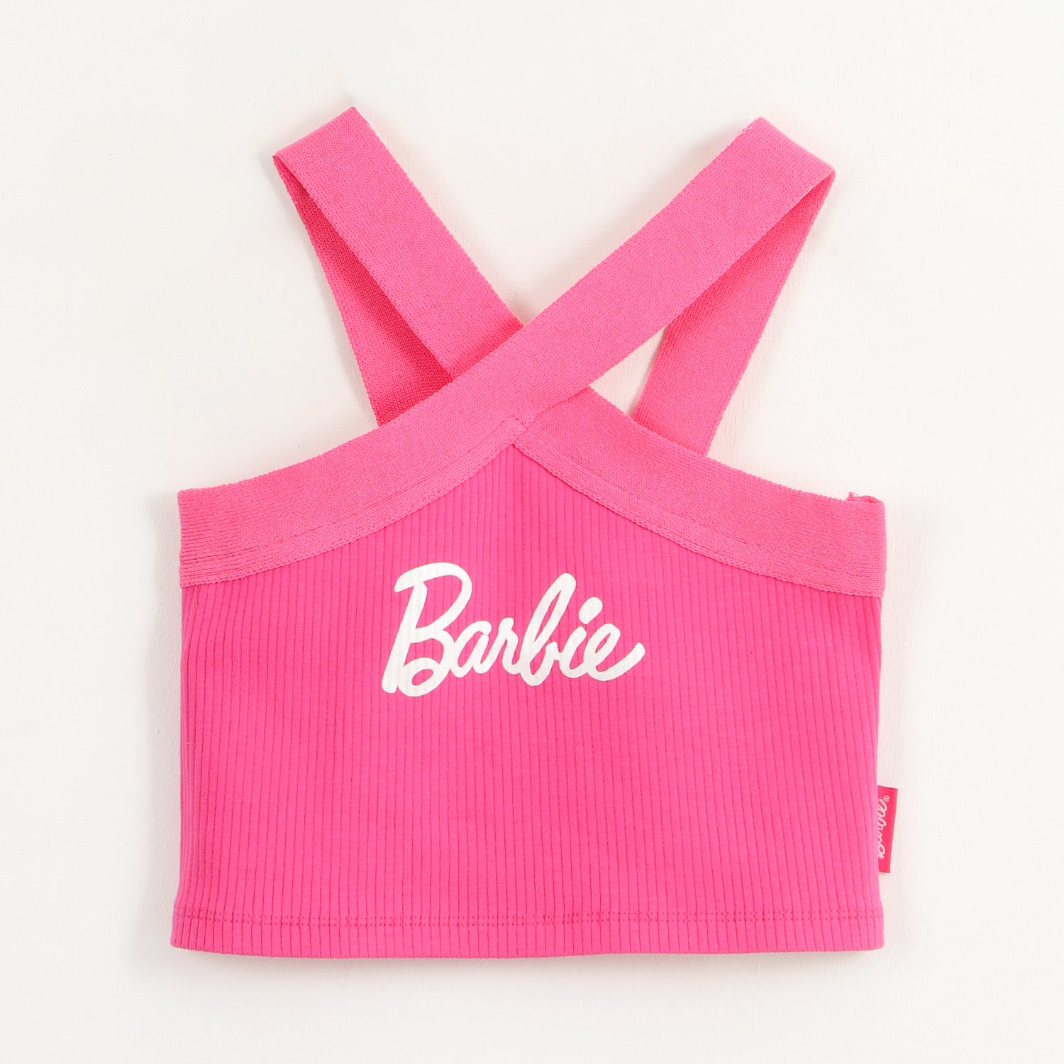 Polera Sin Manga Niña Fucsia Logo Barbie