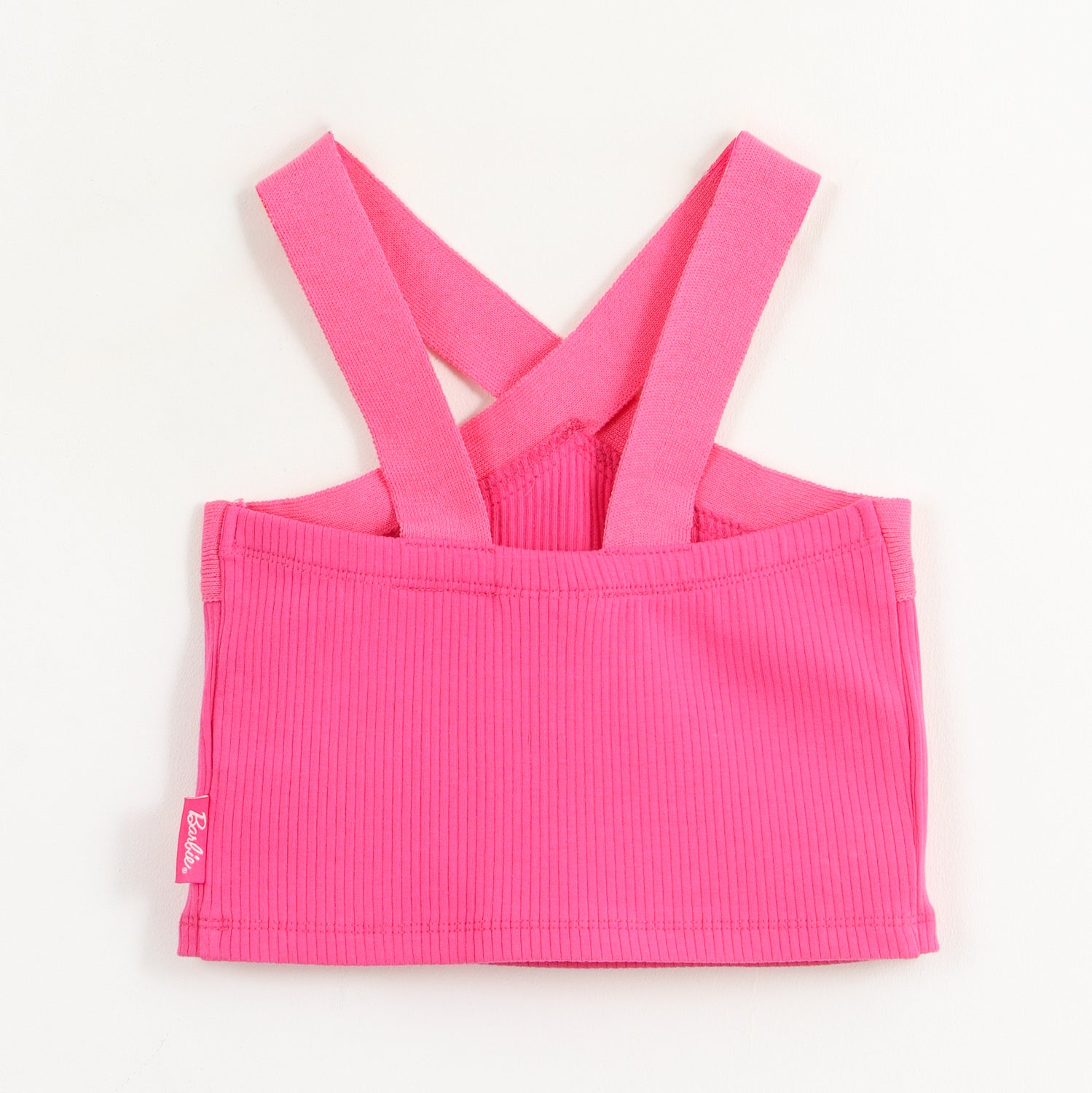 Polera Sin Manga Niña Fucsia Logo Barbie