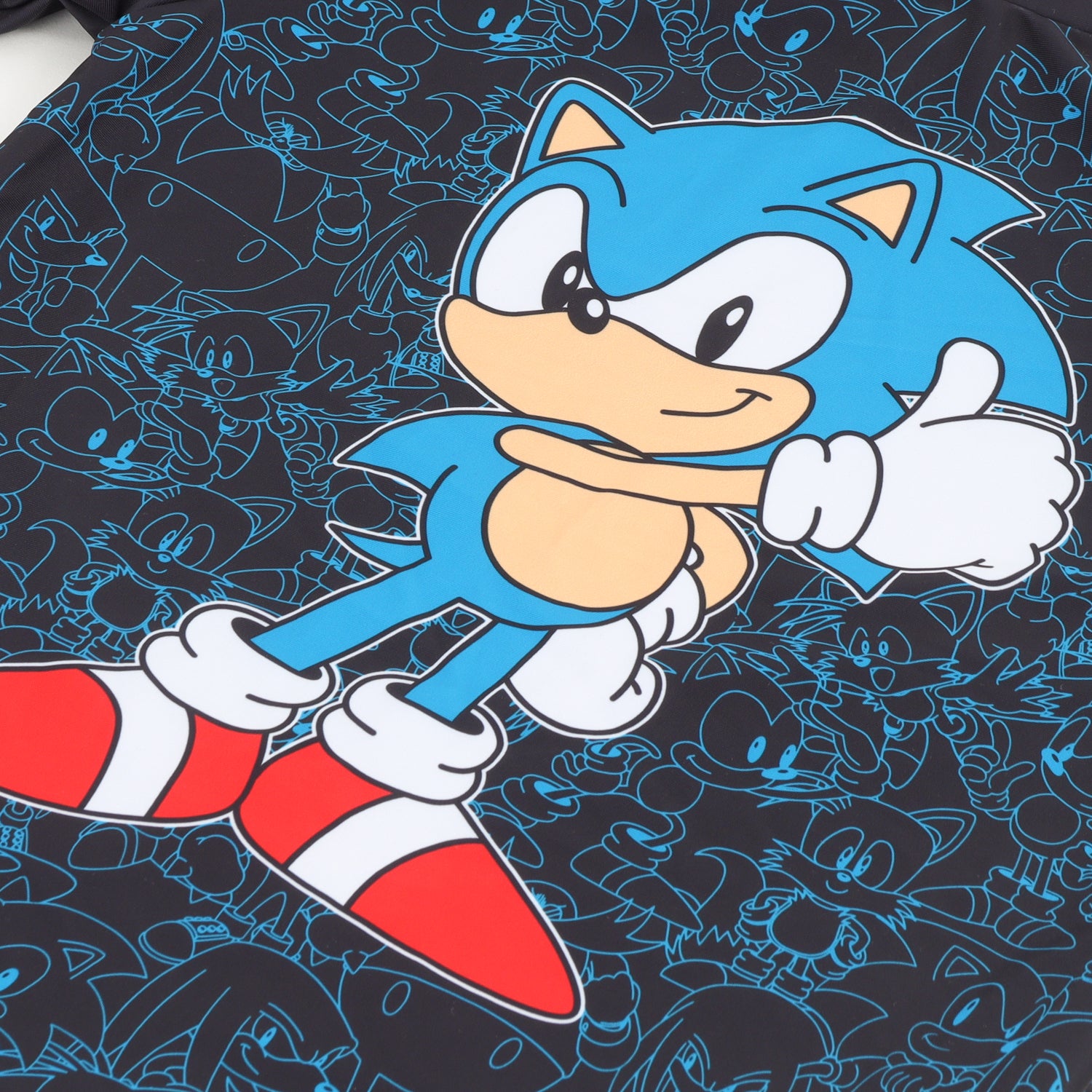 Polera UV Niño Negro Personaje Grande Like Sonic