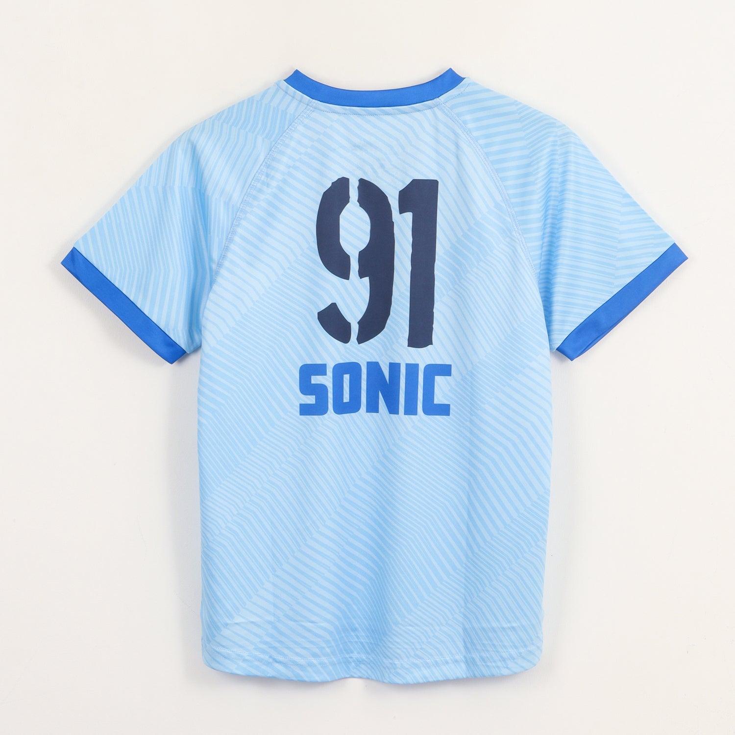 Polera Manga Corta Niño Celeste Fútbol Sonic