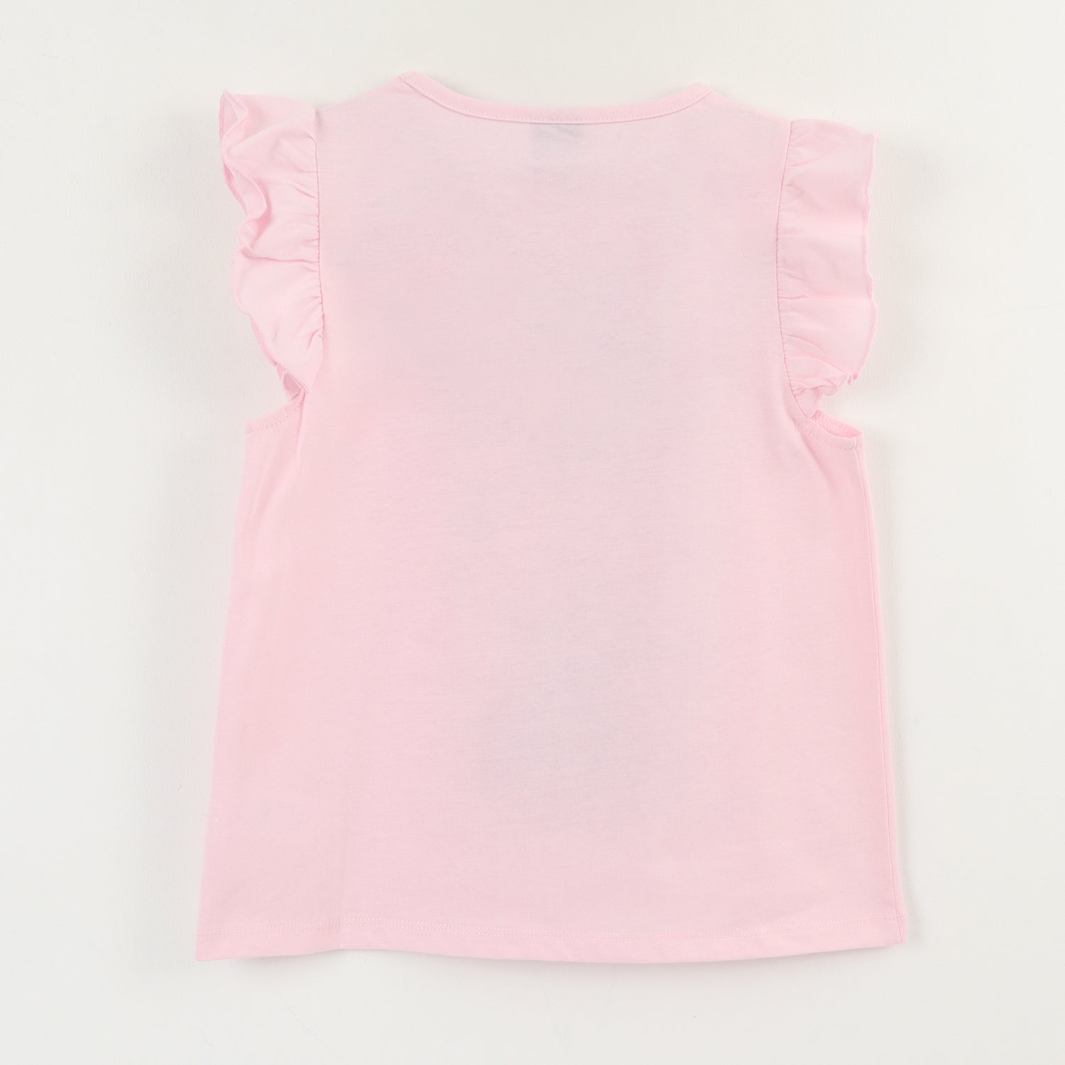 Polera Manga Corta Niña Rosado Minnie Risa Disney