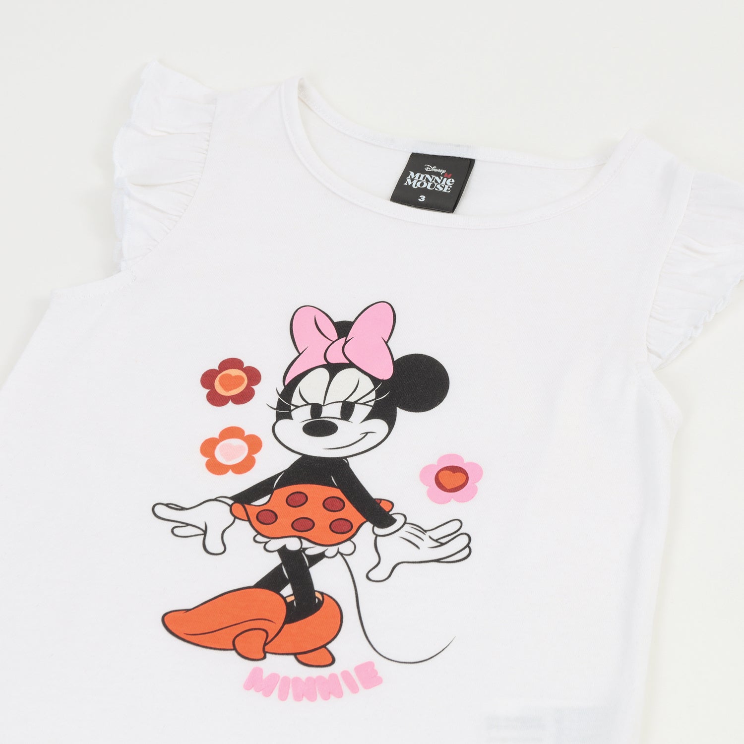 Polera Sin Manga Niña Blanco Personaje Minnie Disney