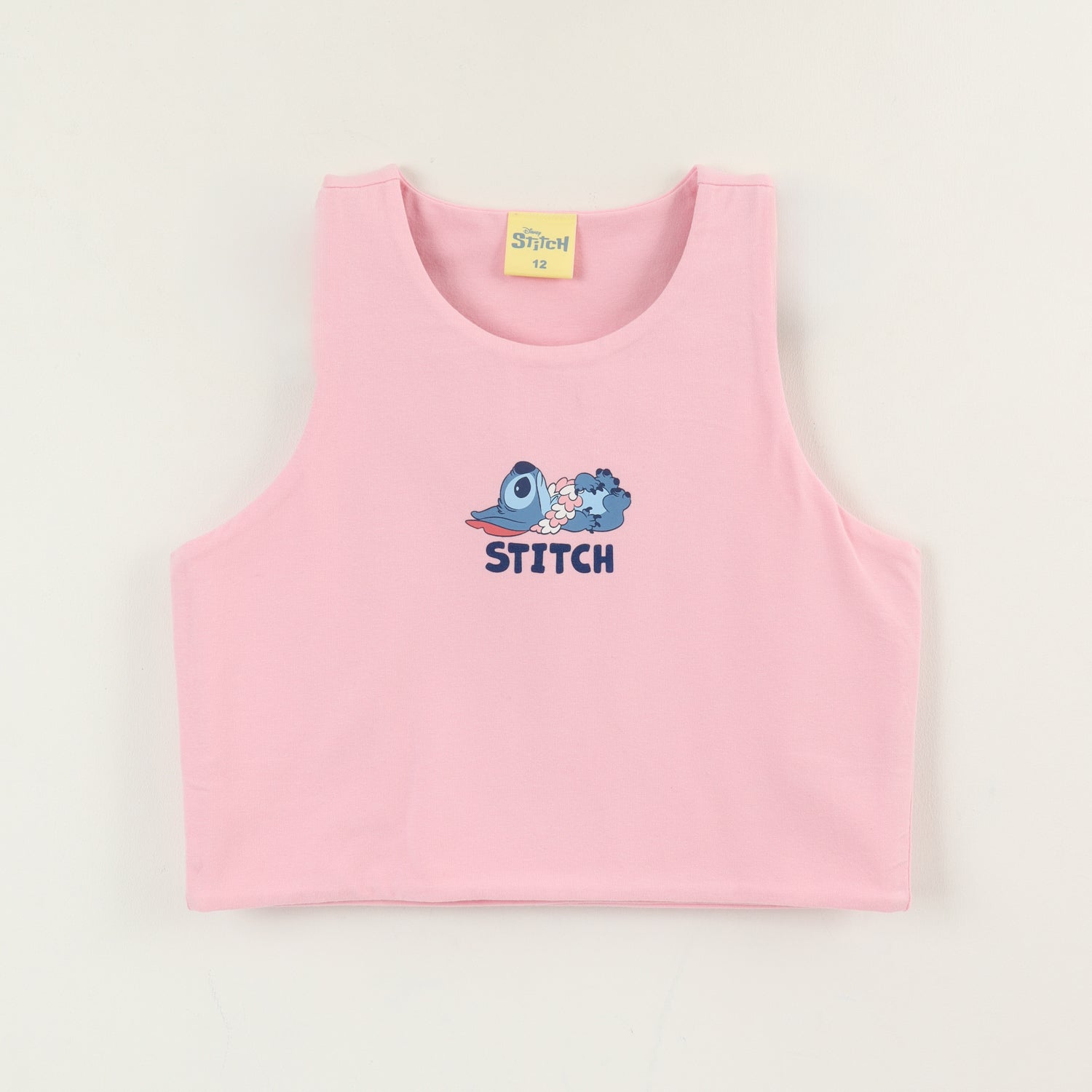 Polera Sin Manga Niña Rosa Peto Lilo & Stitch Disney